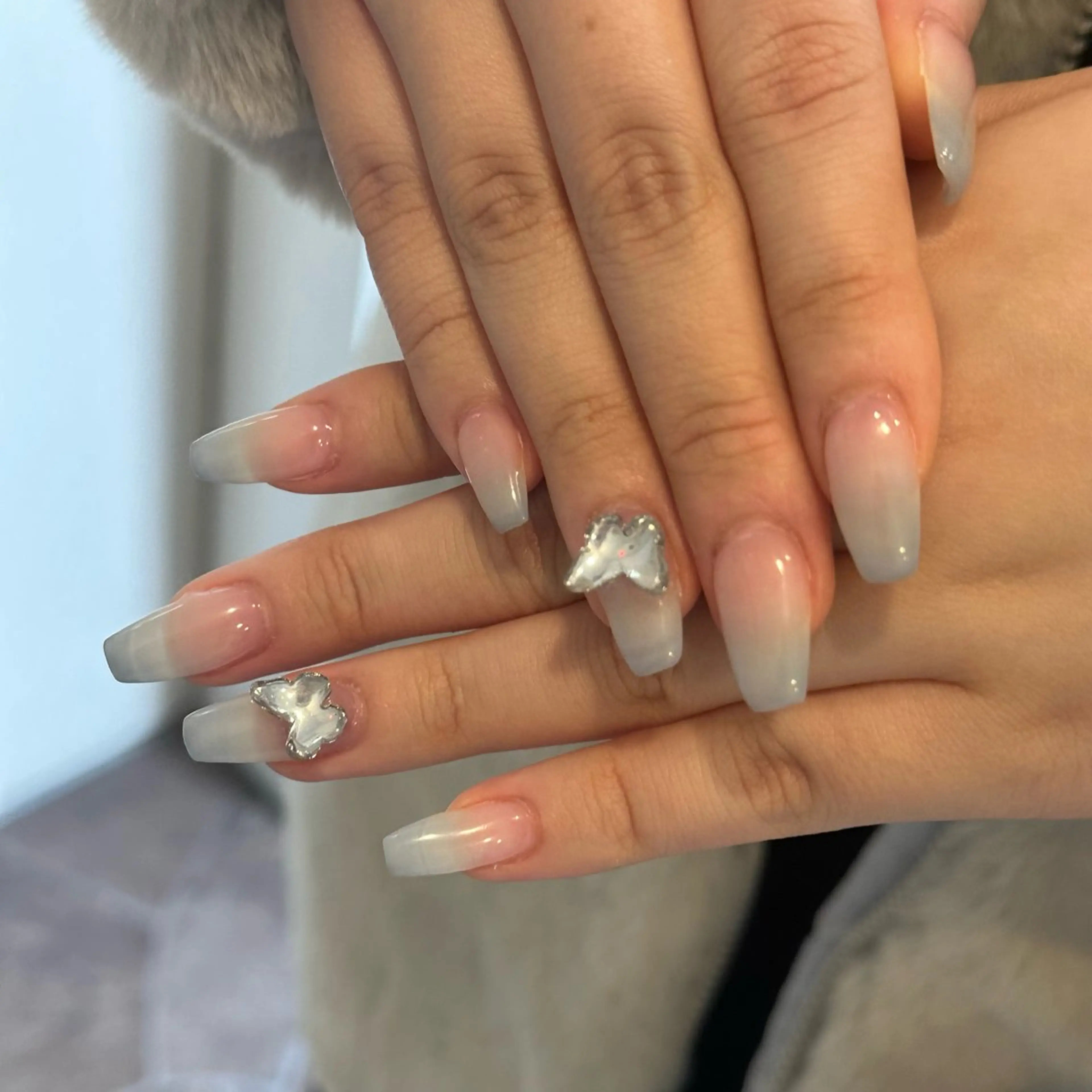 ネイル ブルー ハンドネイル WOLTOKYO渋谷 yunaのネイルデザイン