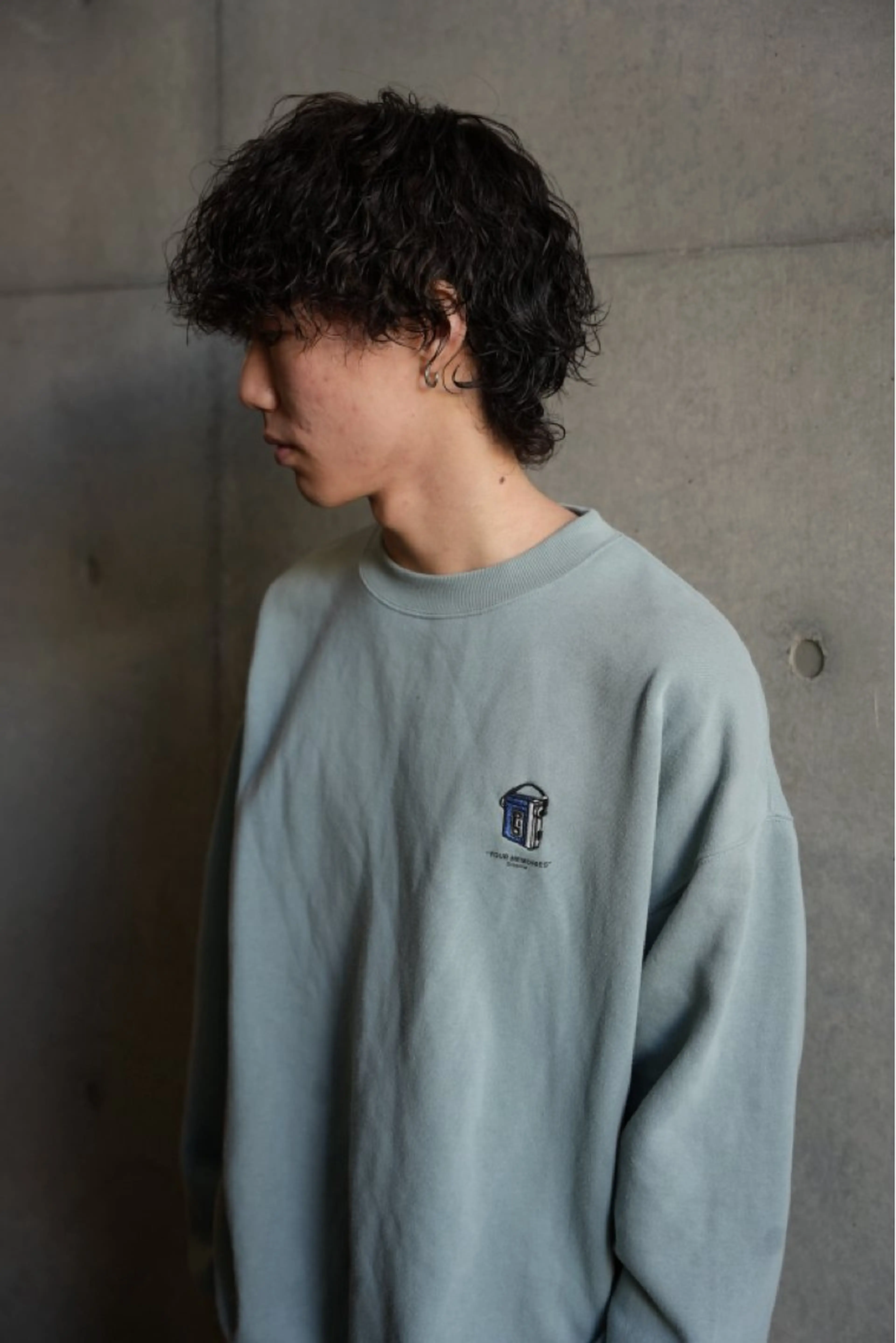 ミディアム パーマ メンズ カット パーマ スパイキーショート パーマ　具志堅　太志のヘアスタイル