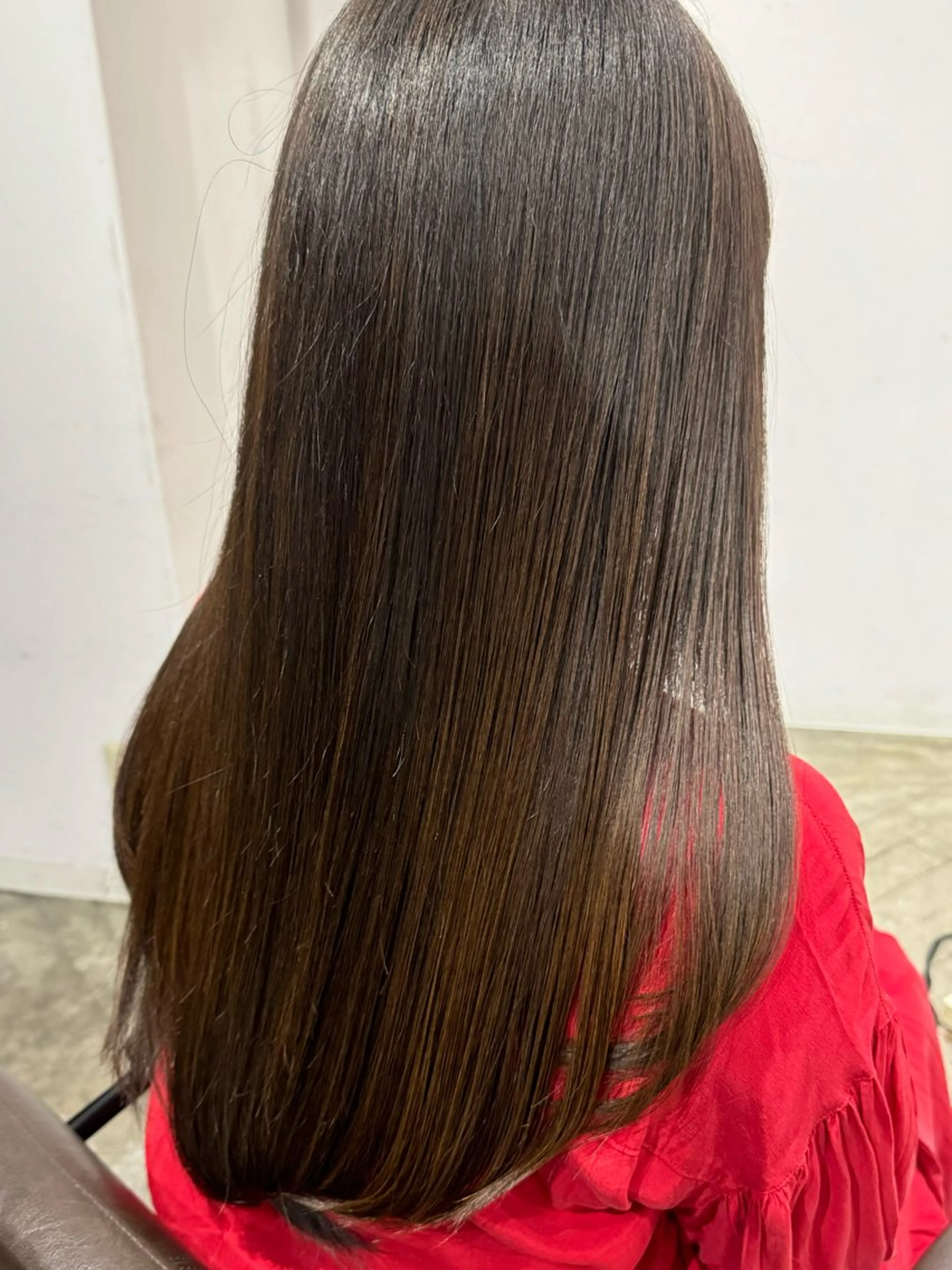 ロング 髪質改善 トリートメント 永田竜一/ 小顔くびれレイヤーのヘアスタイル