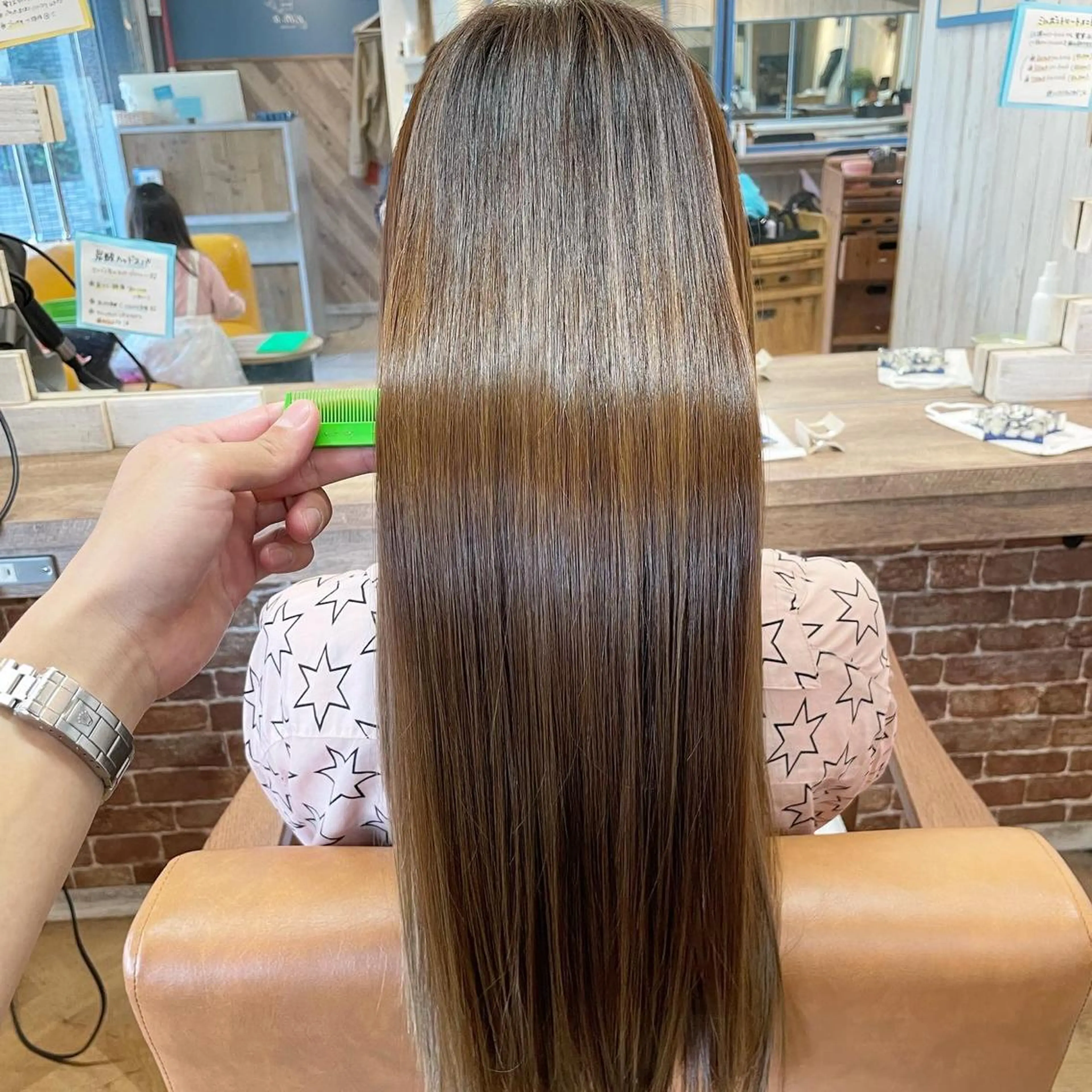 ロング トリートメント 酸熱トリートメント 山本 陸央のヘアスタイル