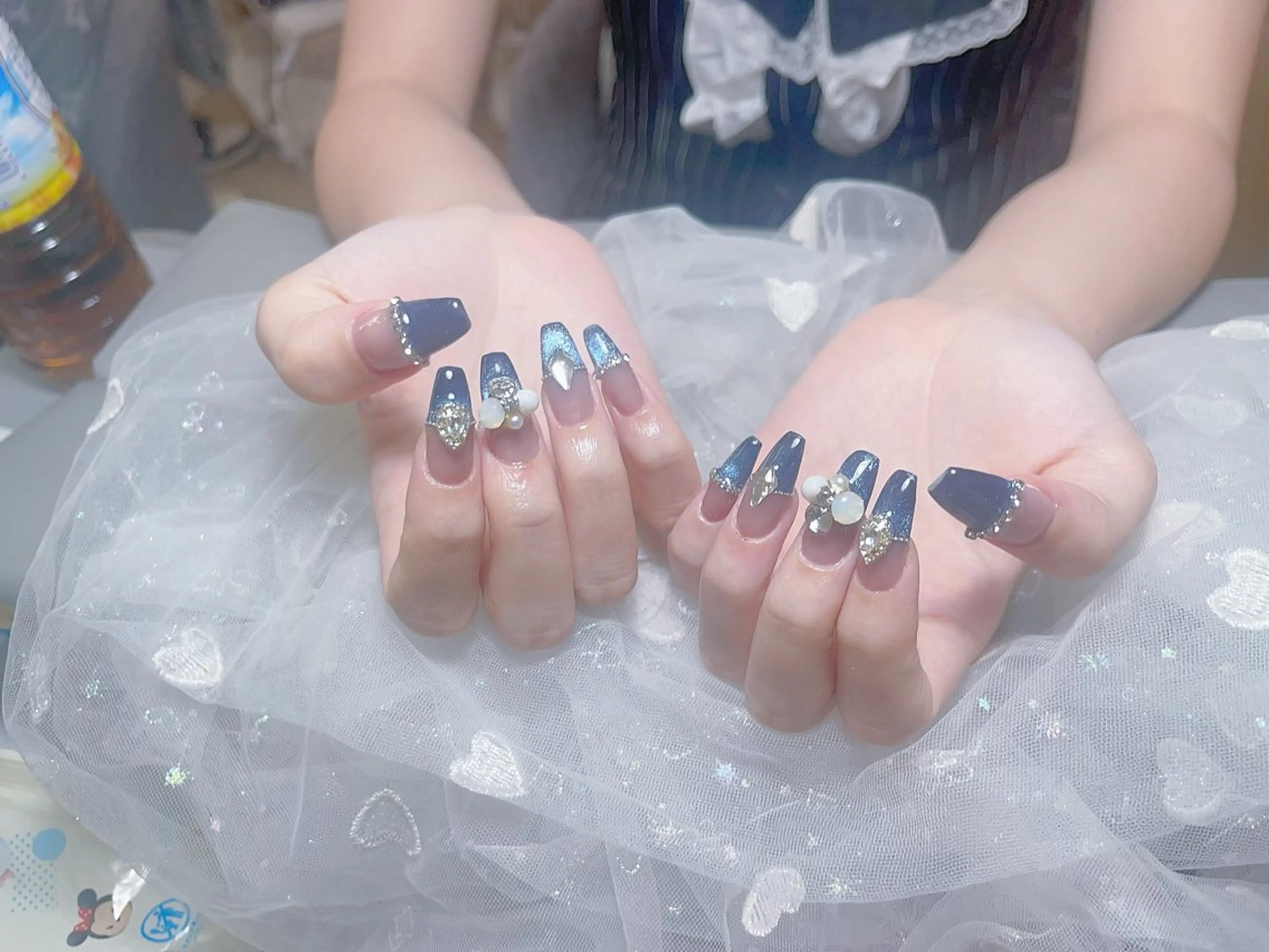 ネイル アートネイル フレンチネイル ジェルネイル キラキラネイル 韓国ネイル Belle Nail Salonのネイルデザイン