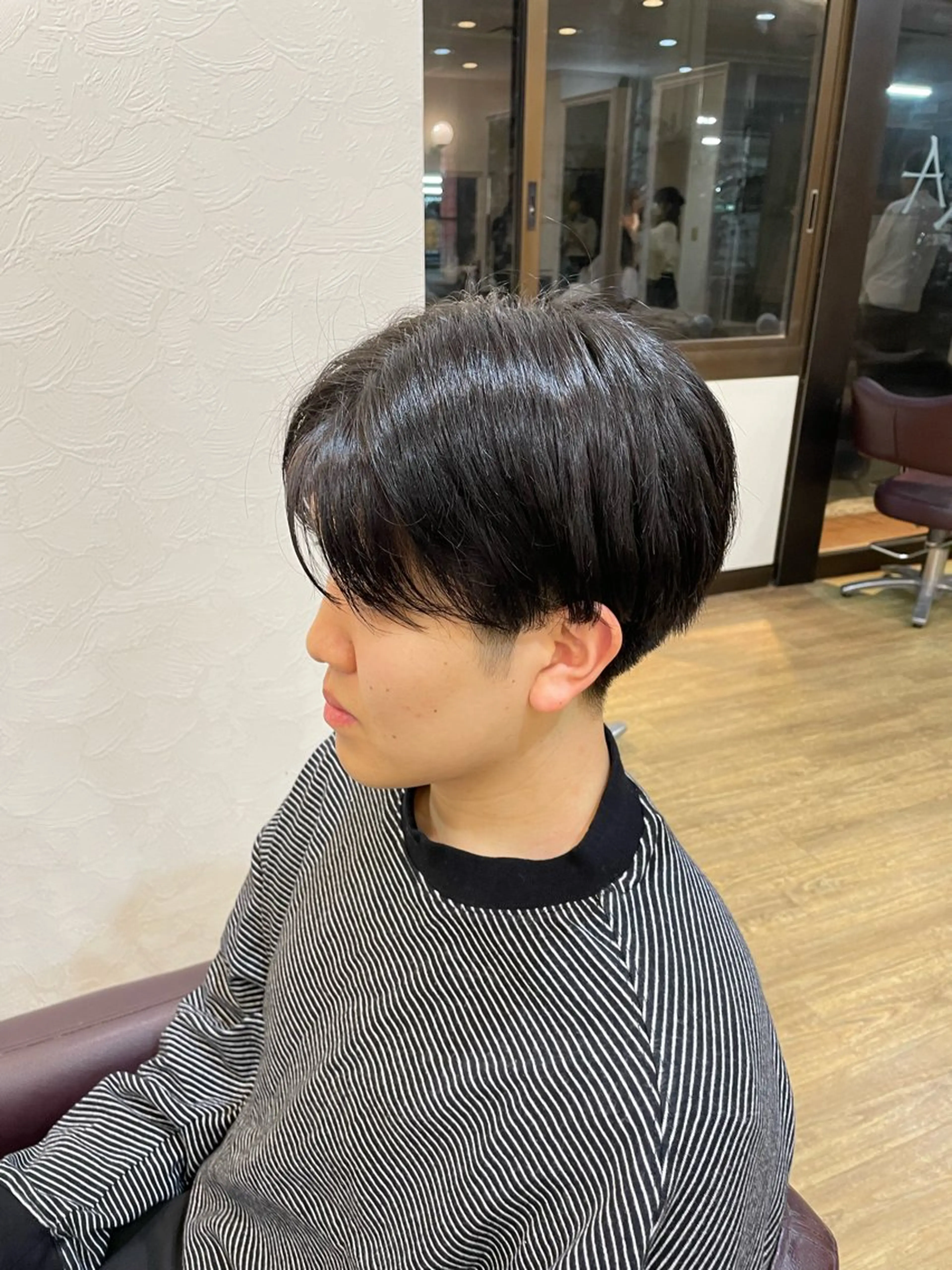 メンズ センターパート マッシュ カット ヘアカラー トリートメント 暖色カラー/ 透明感/kohinaのヘアスタイル