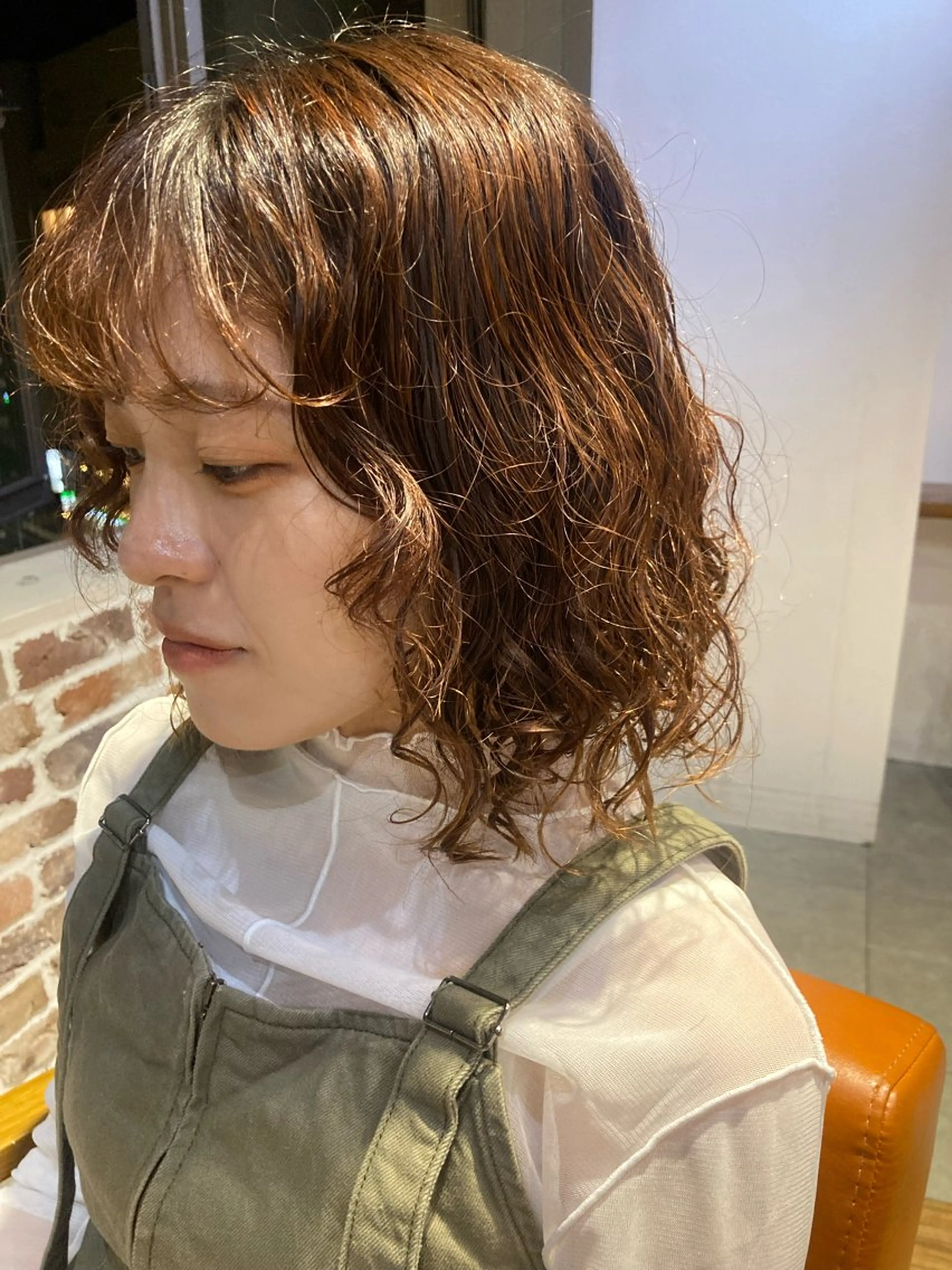 ミディアム パーマ 横浜美容室/暖色系 michika🌹のヘアスタイル