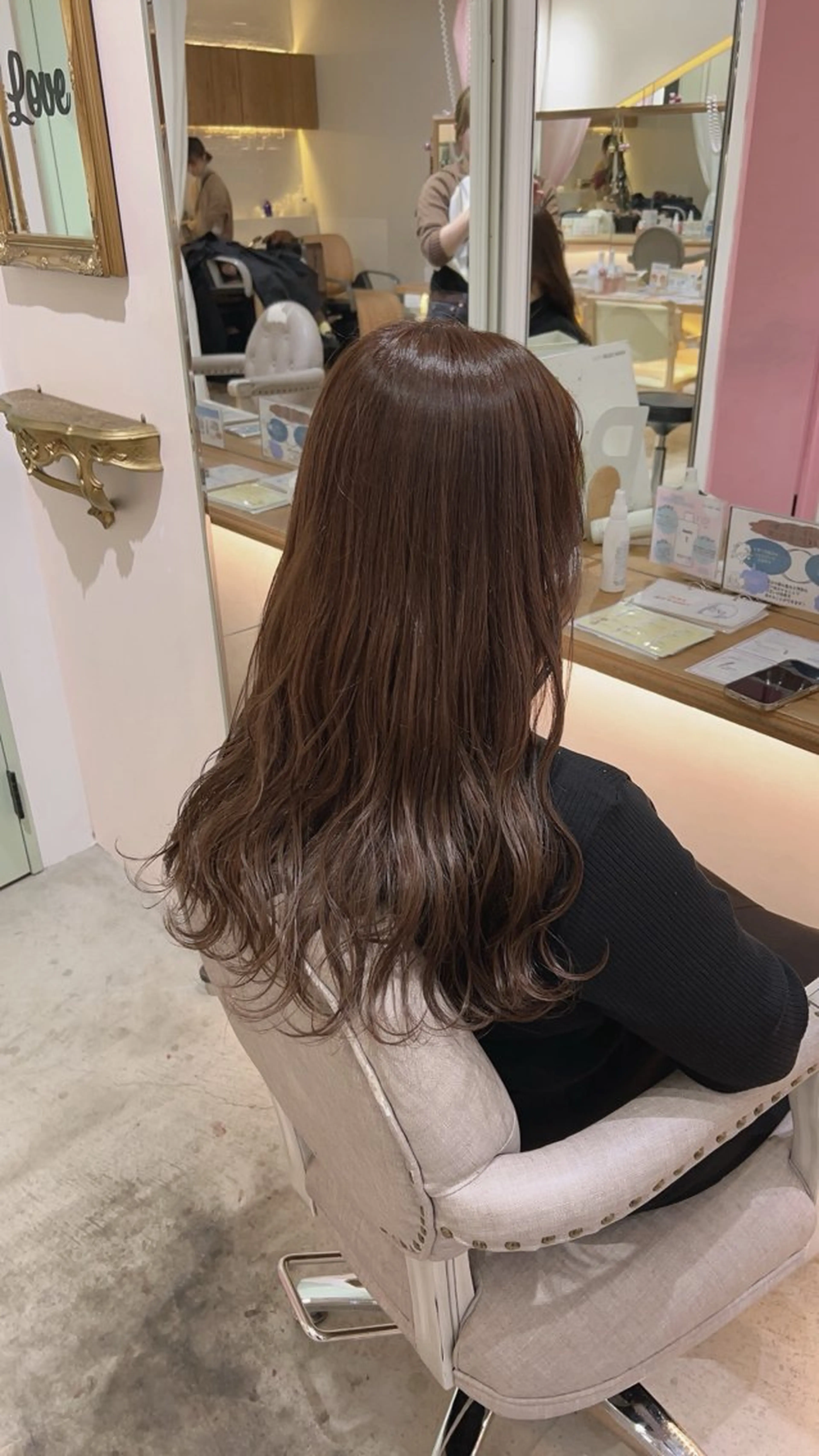 ロング カラー ヘアアレンジ カット ヘアカラー 東 晴菜のヘアスタイル