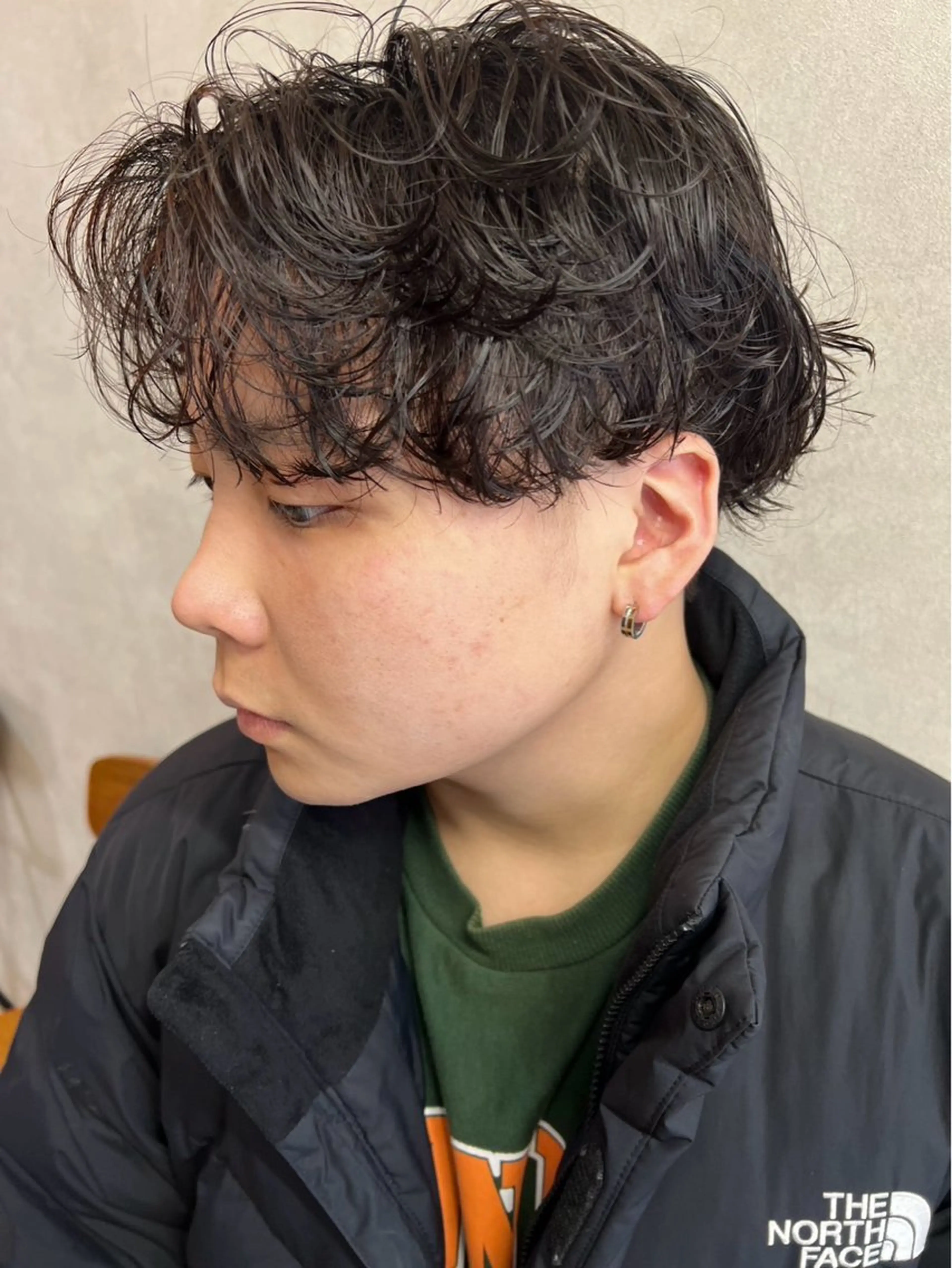 ショート パーマ メンズ 伶風/デザインカット /ボブ/透明感カラーのヘアスタイル