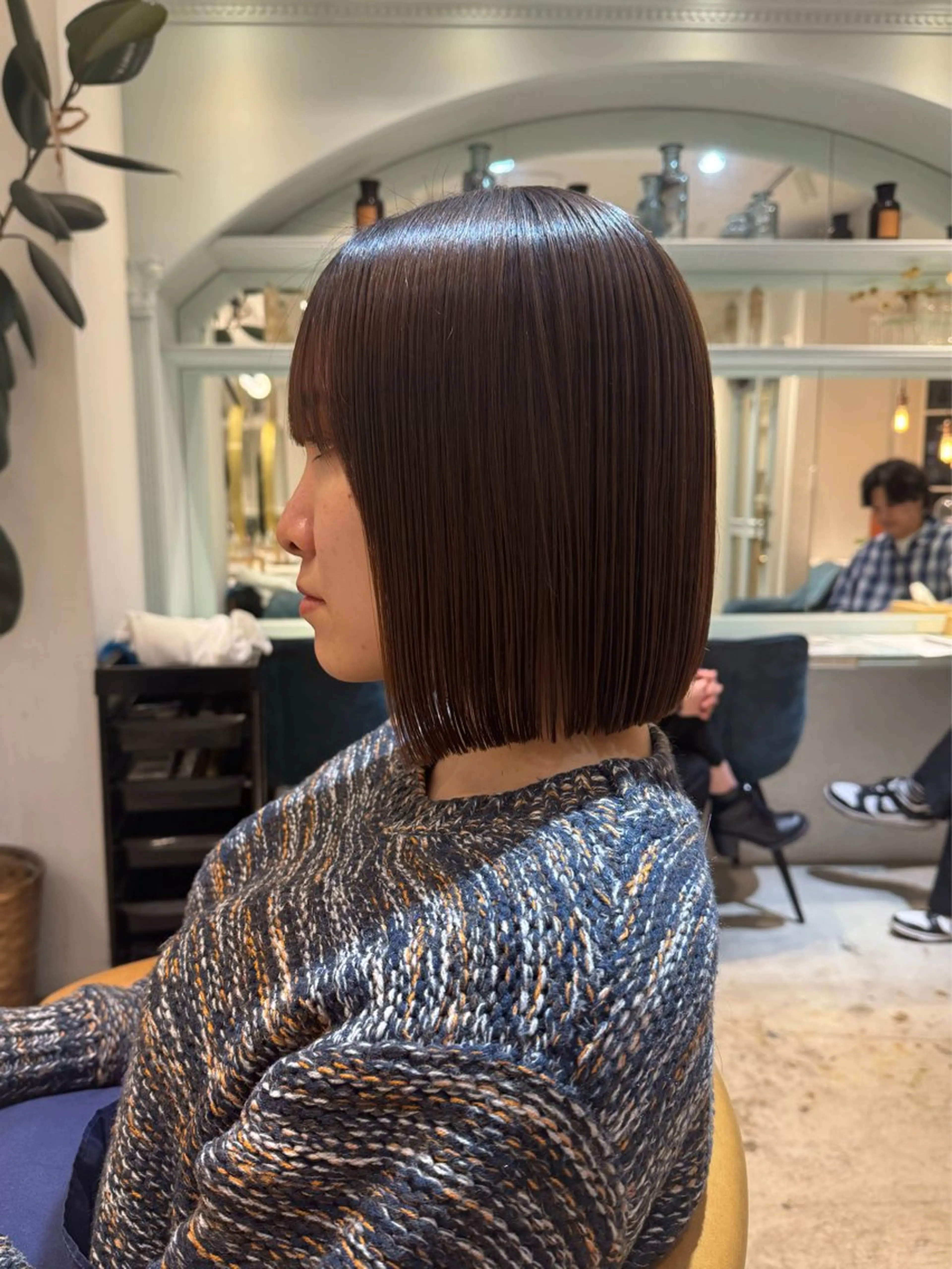 ミディアム ボブ 韓国風ヘア カット ヘアカラー トリートメント ヘアセット 髪質改善/ボブ /韓国/erikoのヘアスタイル