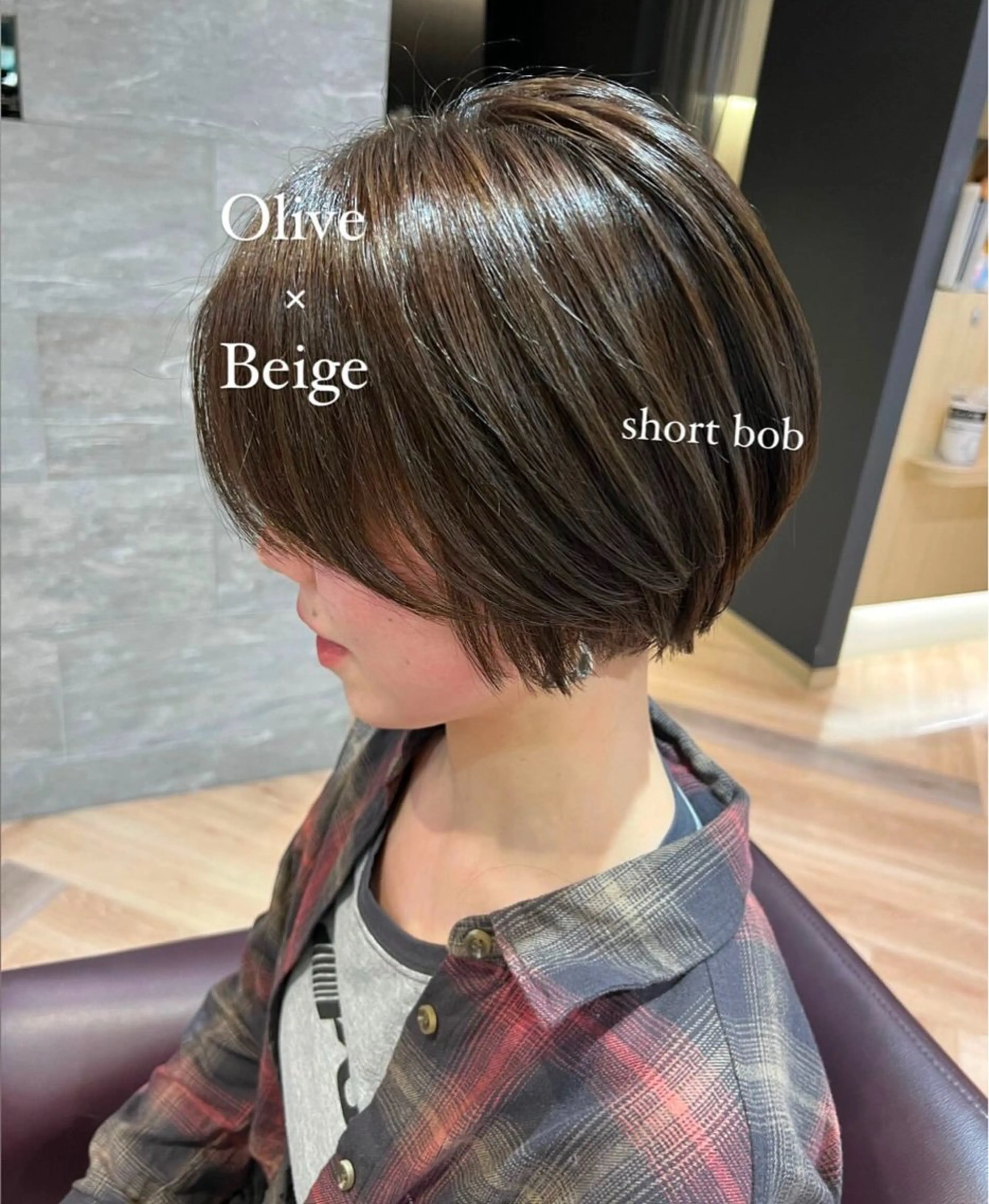 ショート ショートボブ ボブ ショートヘア 加納千華 /ボブ/ぱつっとボブのヘアスタイル