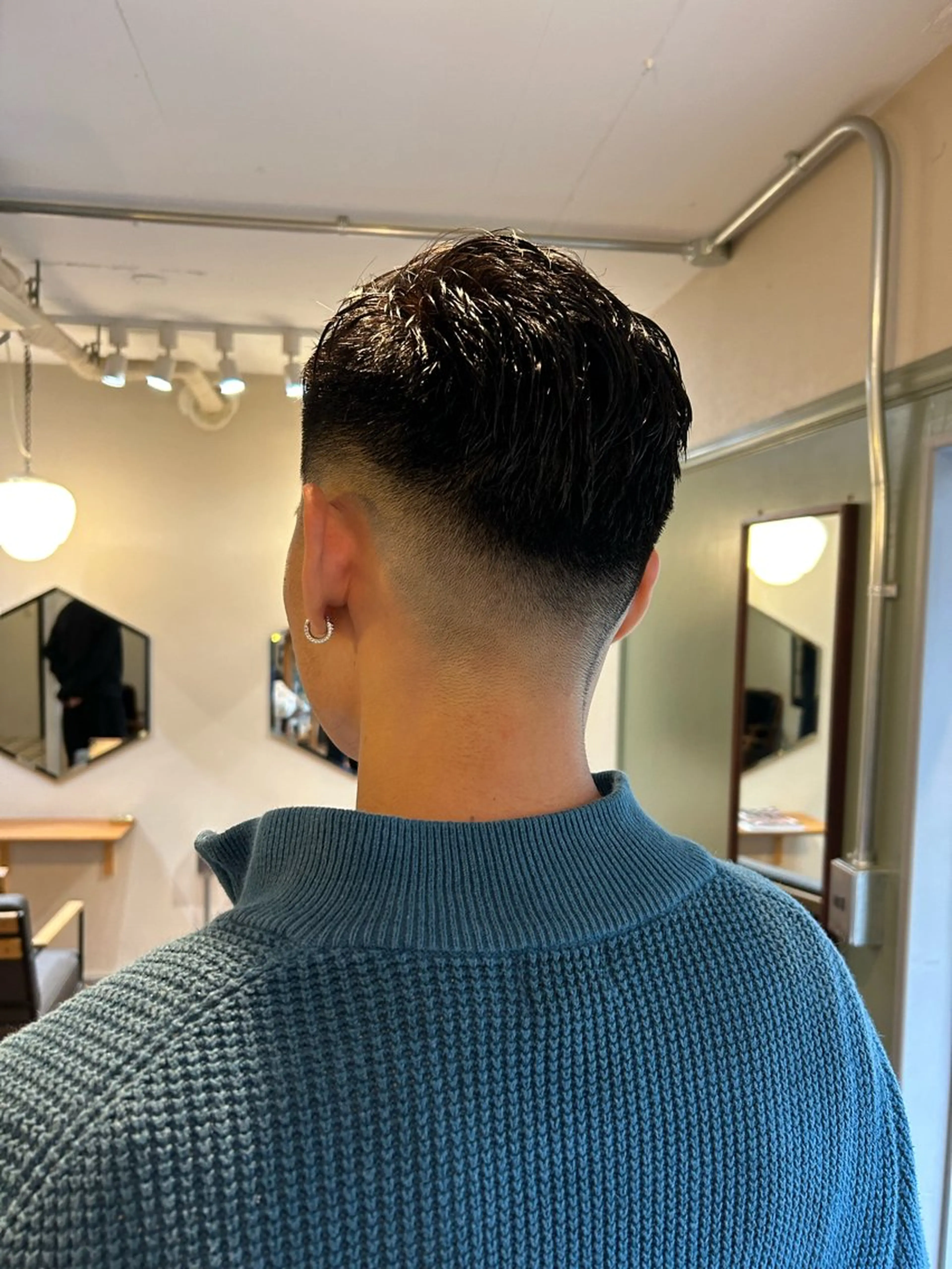 メンズ フェードカット Masaki ブリーチカラーのヘアスタイル