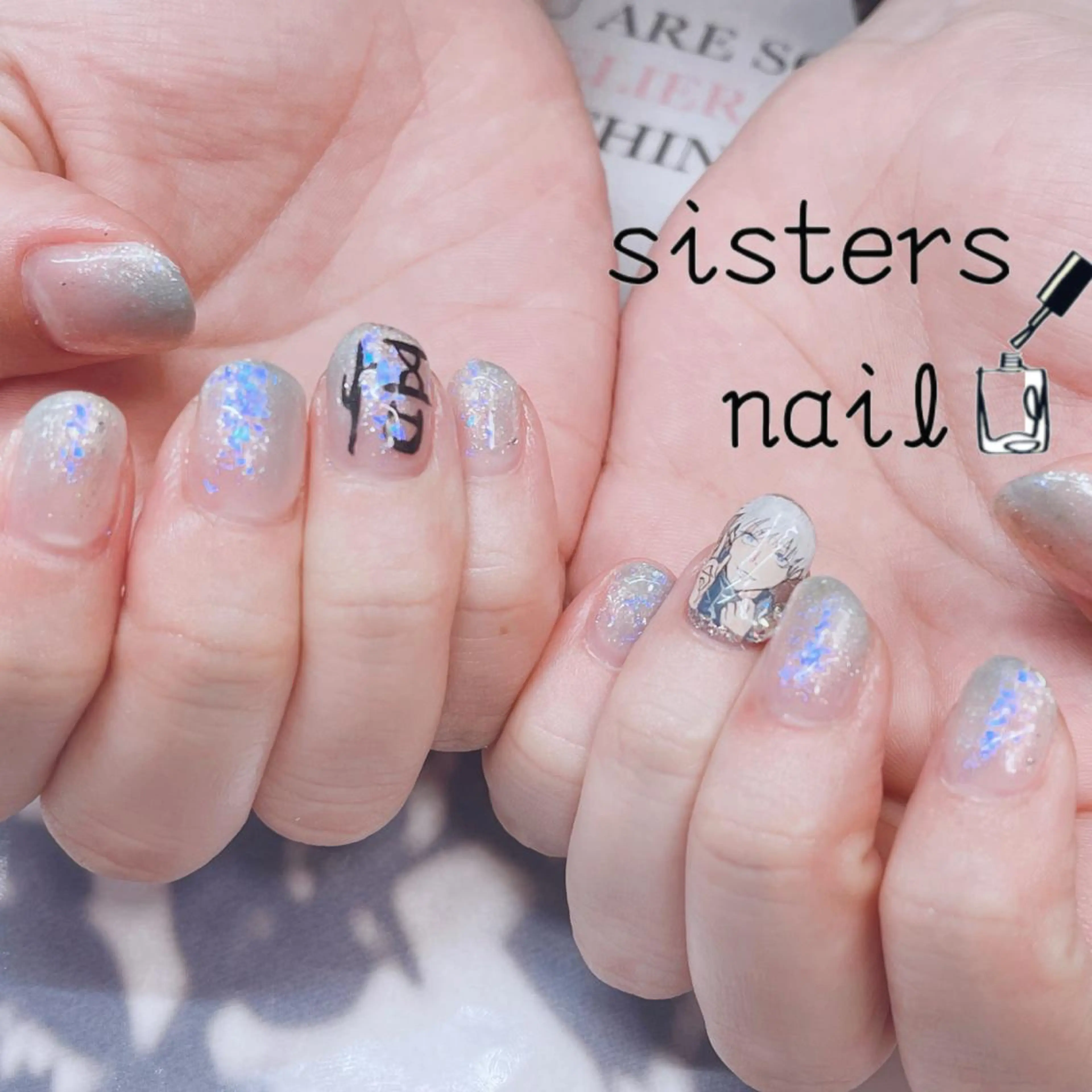 ネイル アートネイル キラキラネイル 春ネイル sisters nail.fのネイルデザイン