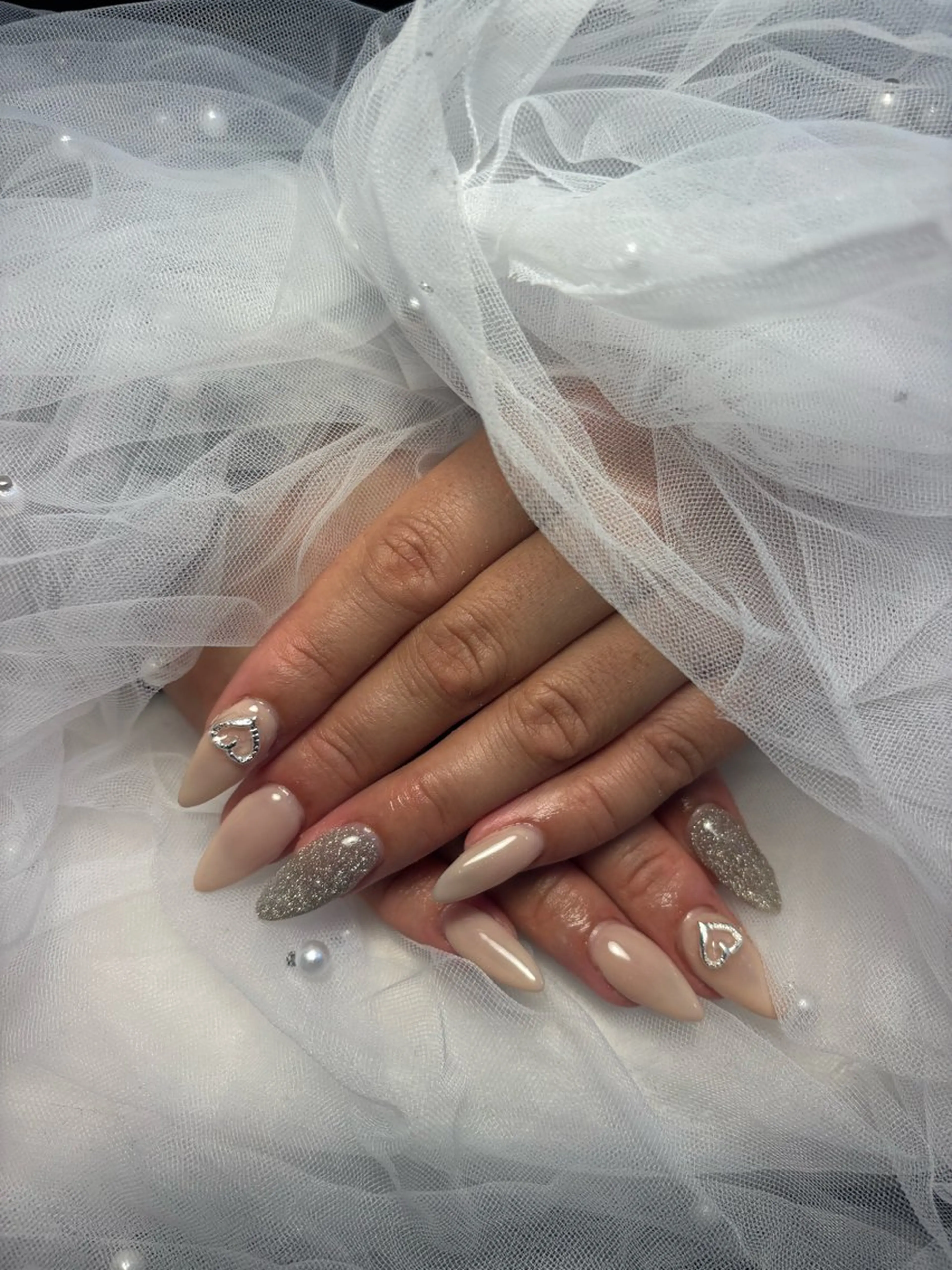 ネイル フラッシュネイル フットネイル フレンチネイル ジェルネイル ガラスフレンチ ハンドネイル Nail salon Natulalのネイルデザイン