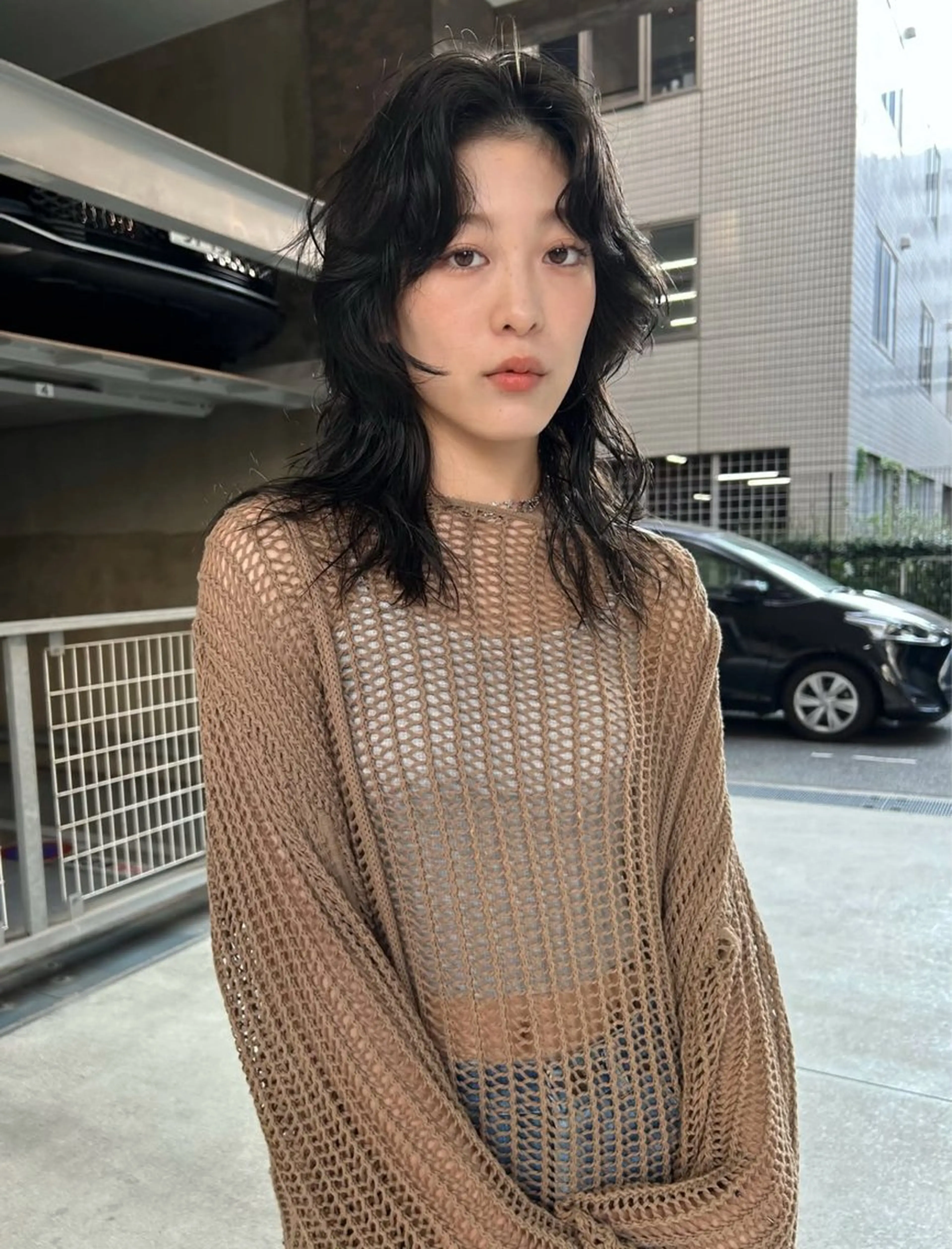 セミロング BROUN®所属・江坂カットモデル nacaのヘアスタイル