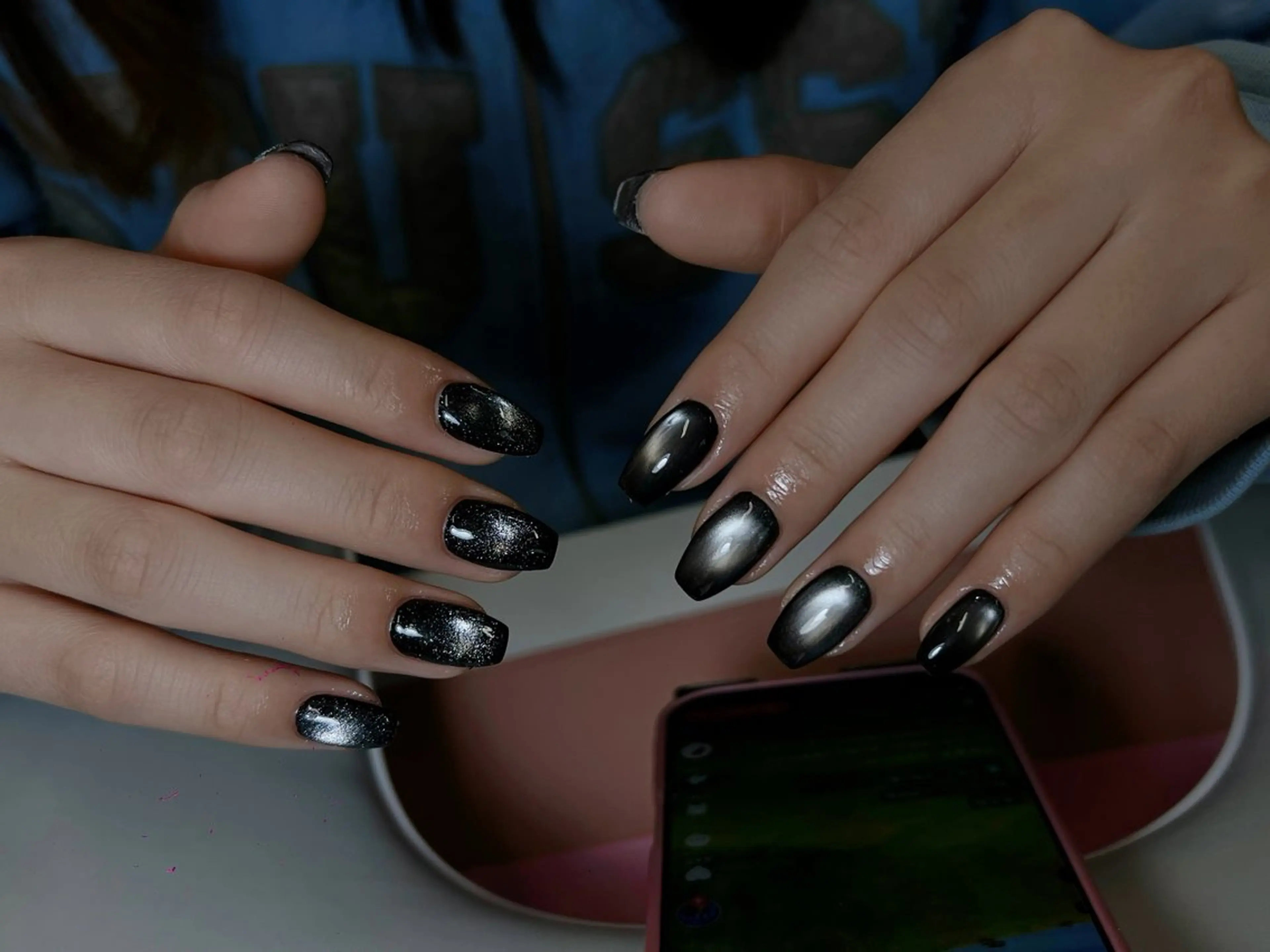 ネイル 成人式 フラッシュネイル フレンチネイル ジェルネイル グラデーション ハンドネイル Lya  Nail Kaii❤️のネイルデザイン