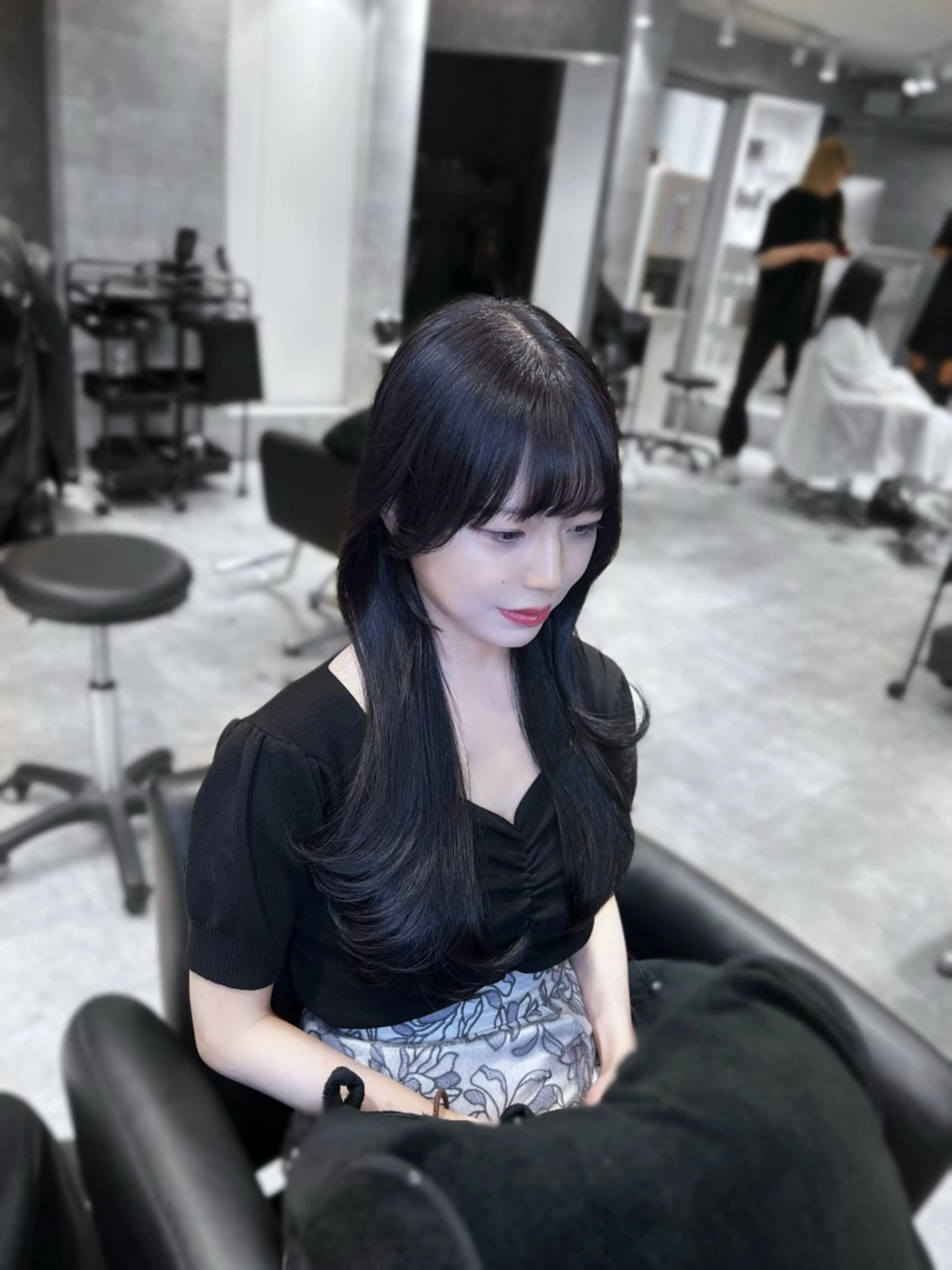 ロング カラー 韓国風ヘア レイヤーカット トリートメント ワンホンレイヤー 🏅韓国ヘア/新宿/ レイヤー/KSukeのヘアスタイル