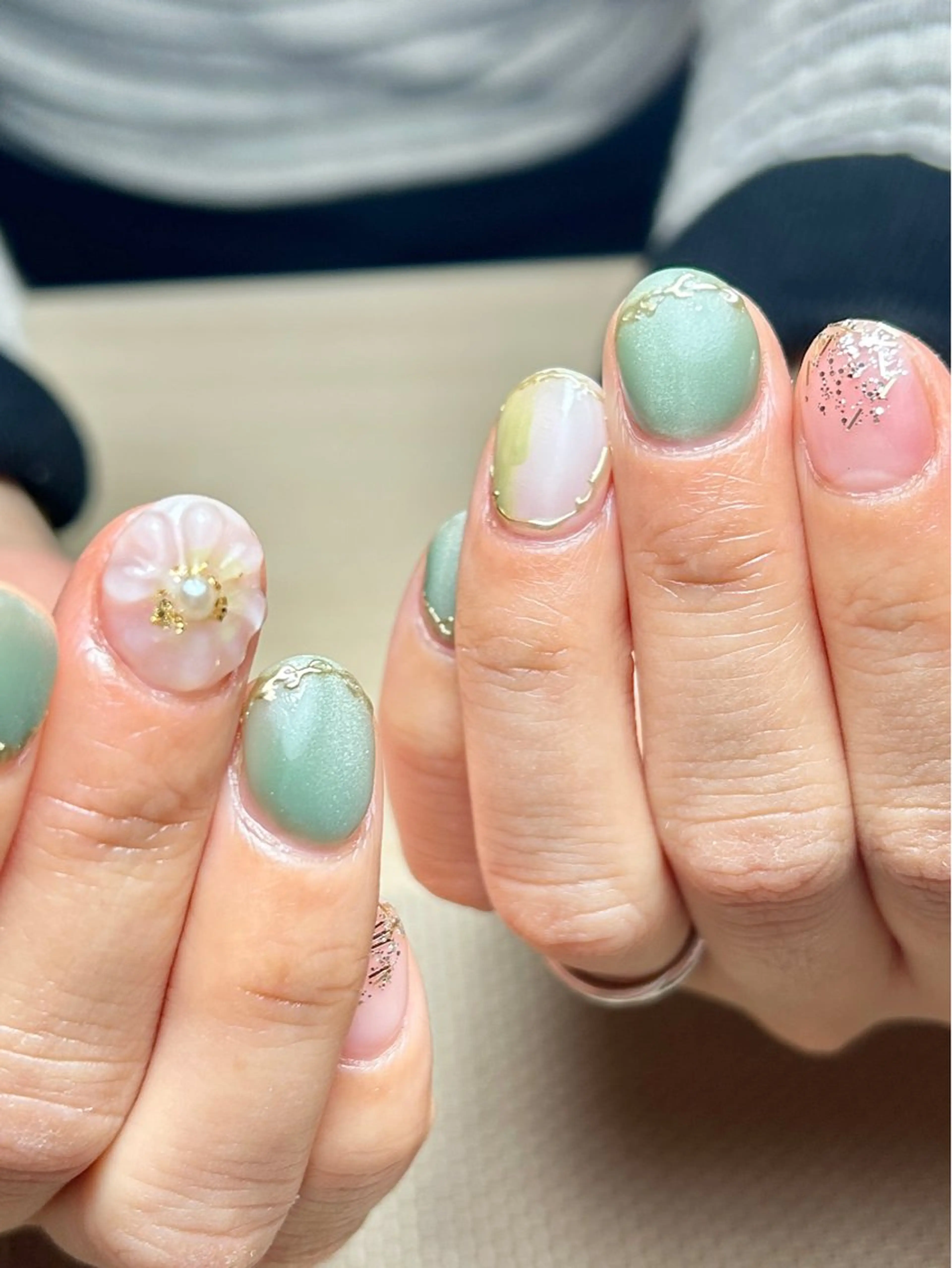 ネイル フラワーネイル ぷっくりネイル 春ネイル M. nailのネイルデザイン