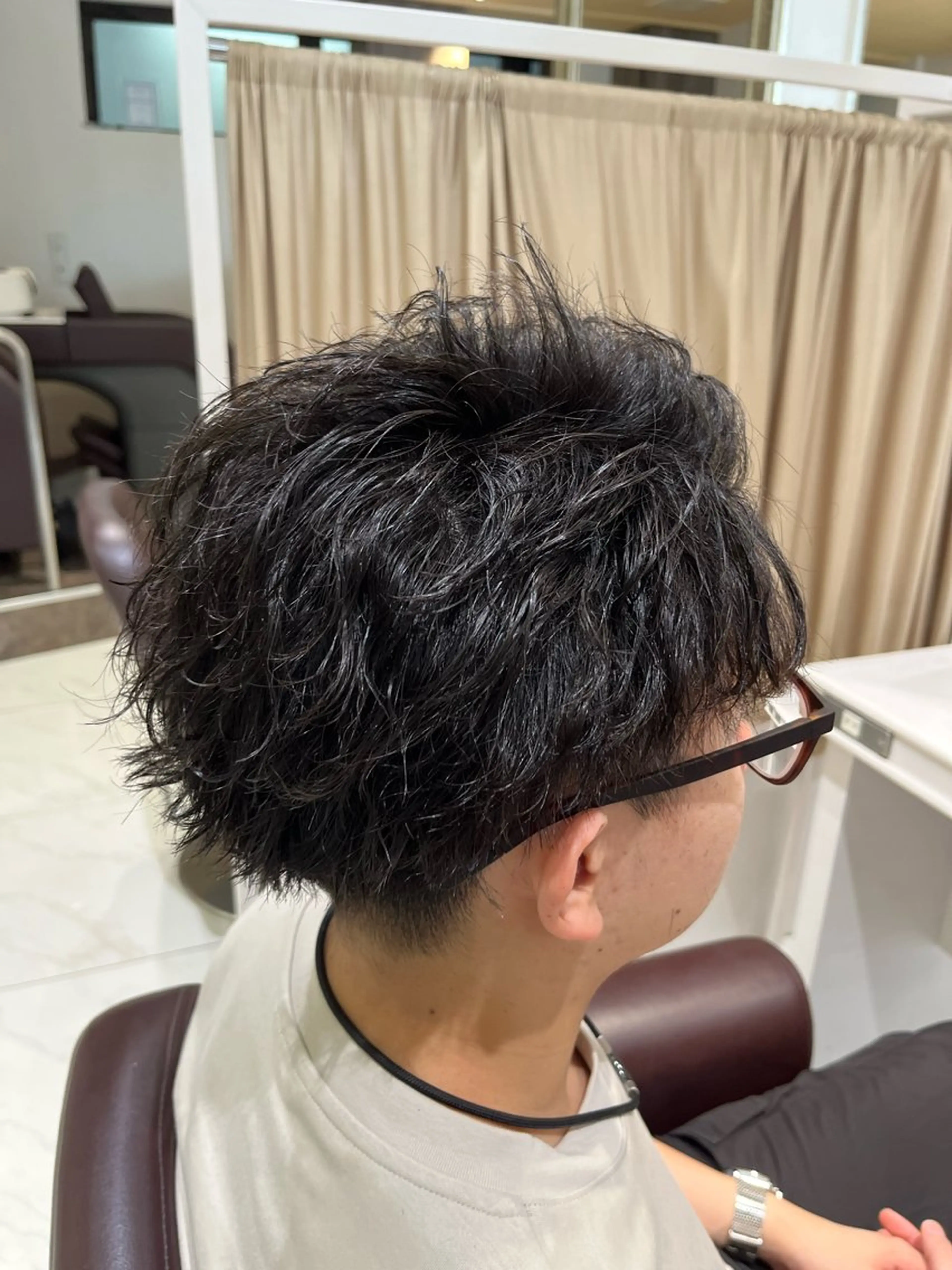 パーマ メンズ カット パーマ 佐々木 拓海のヘアスタイル
