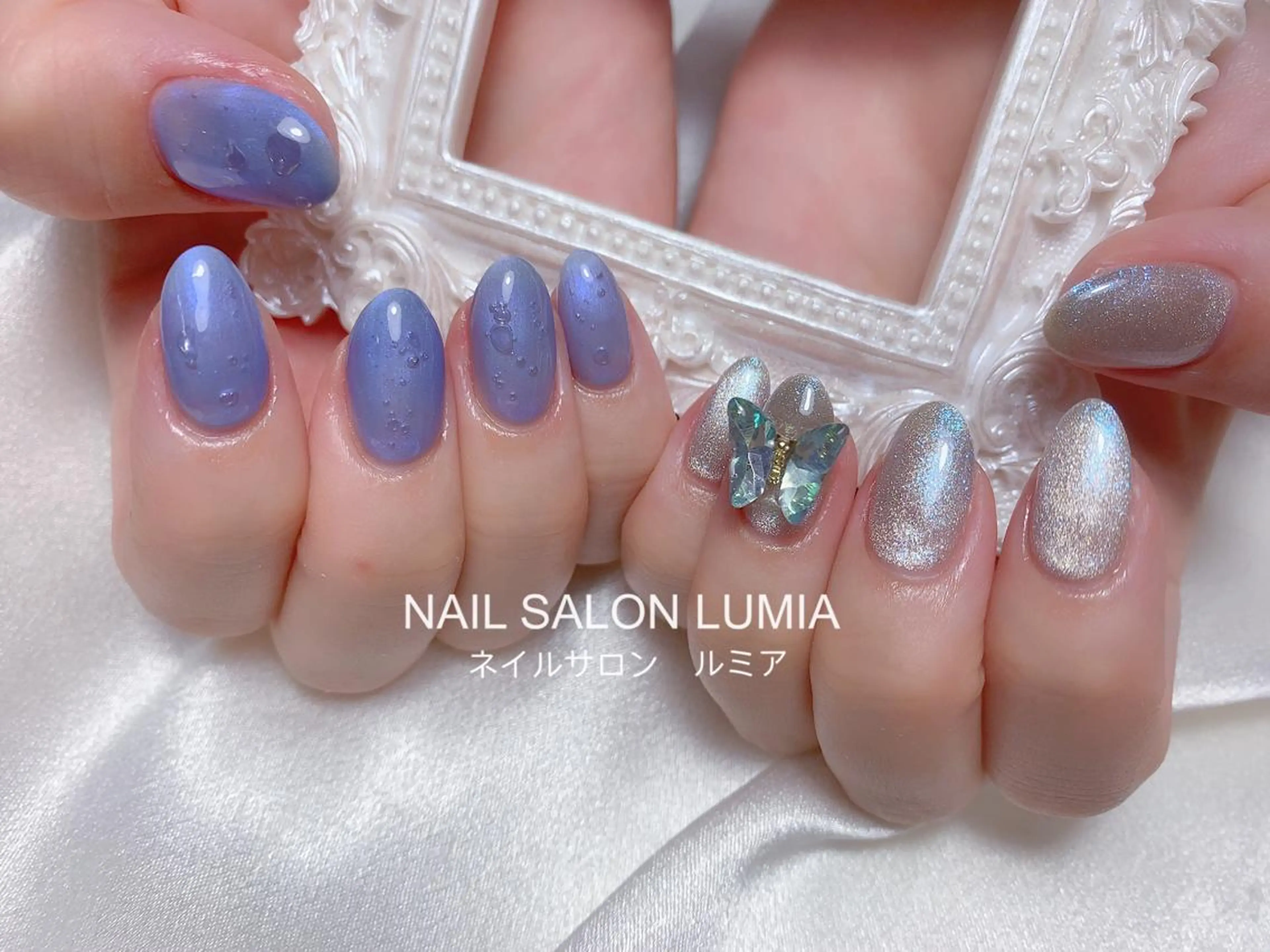 ネイル パープル ハンドネイル ネイルサロン ルミア Lumia 店長のネイルデザイン
