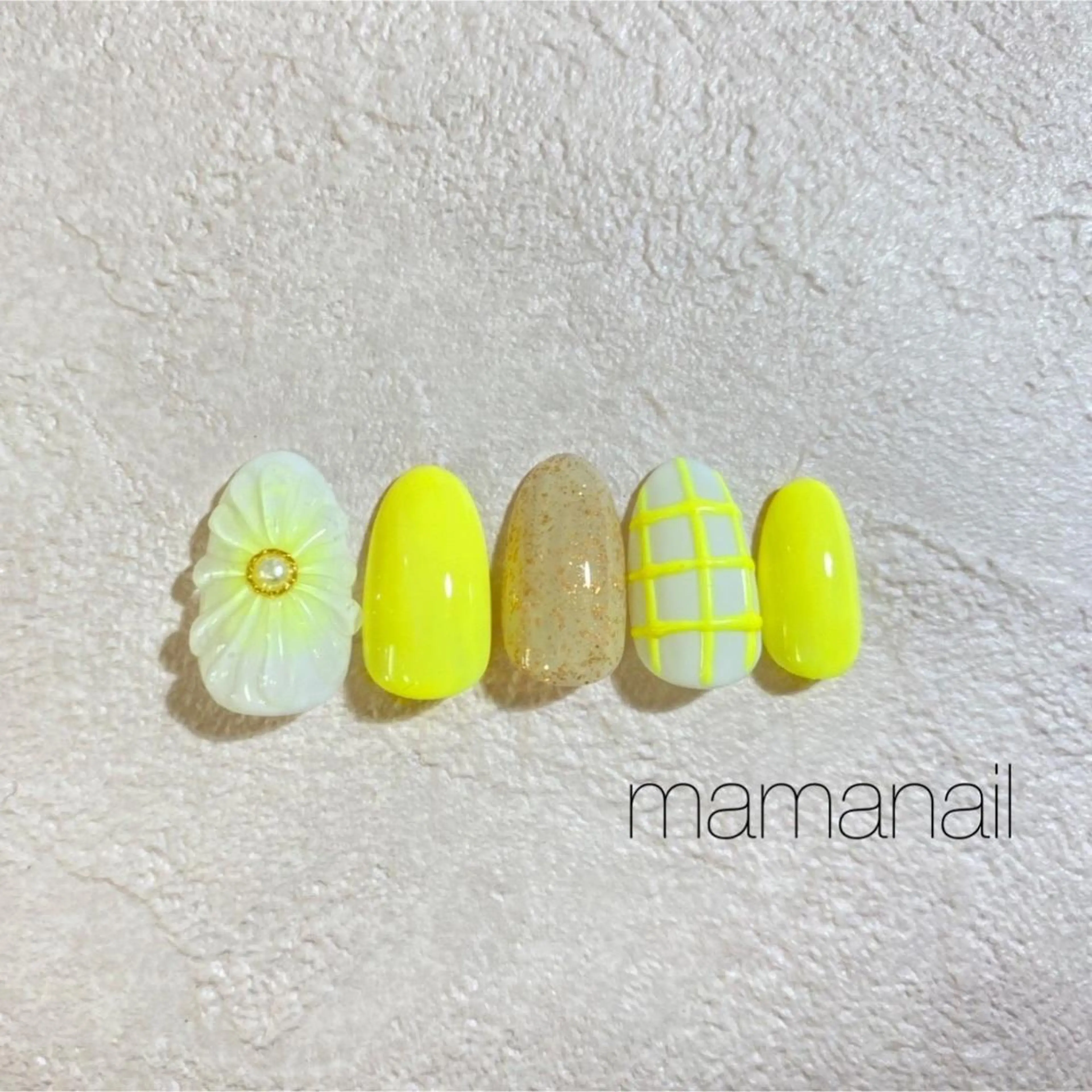 ネイル アートネイル ブルー ジェルネイル ネイルサロン mama nailのネイルデザイン