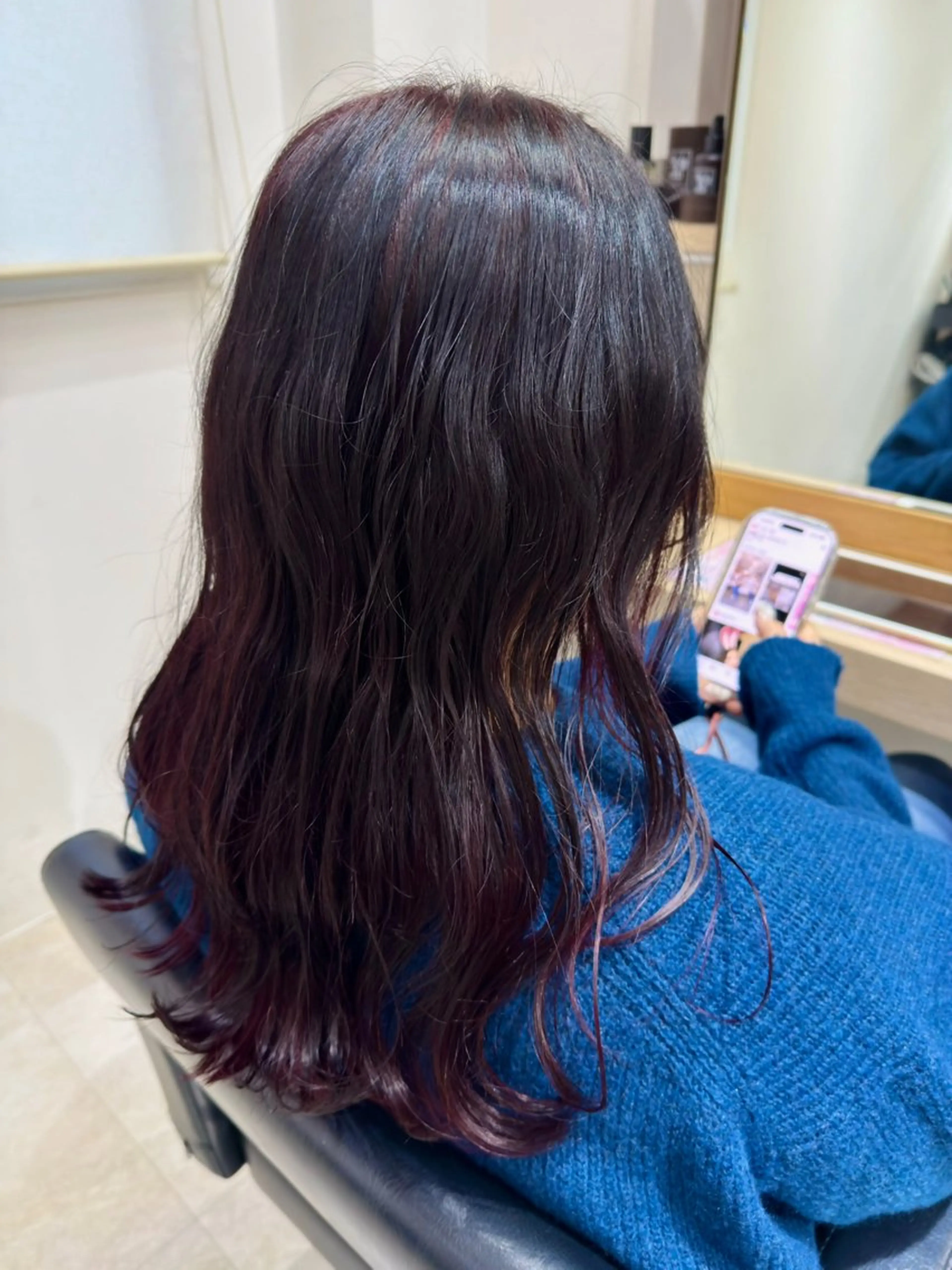 セミロング ヘアカラー トリートメント 🦋寒色カラー/透明 感カラー🦋 レイナのヘアスタイル