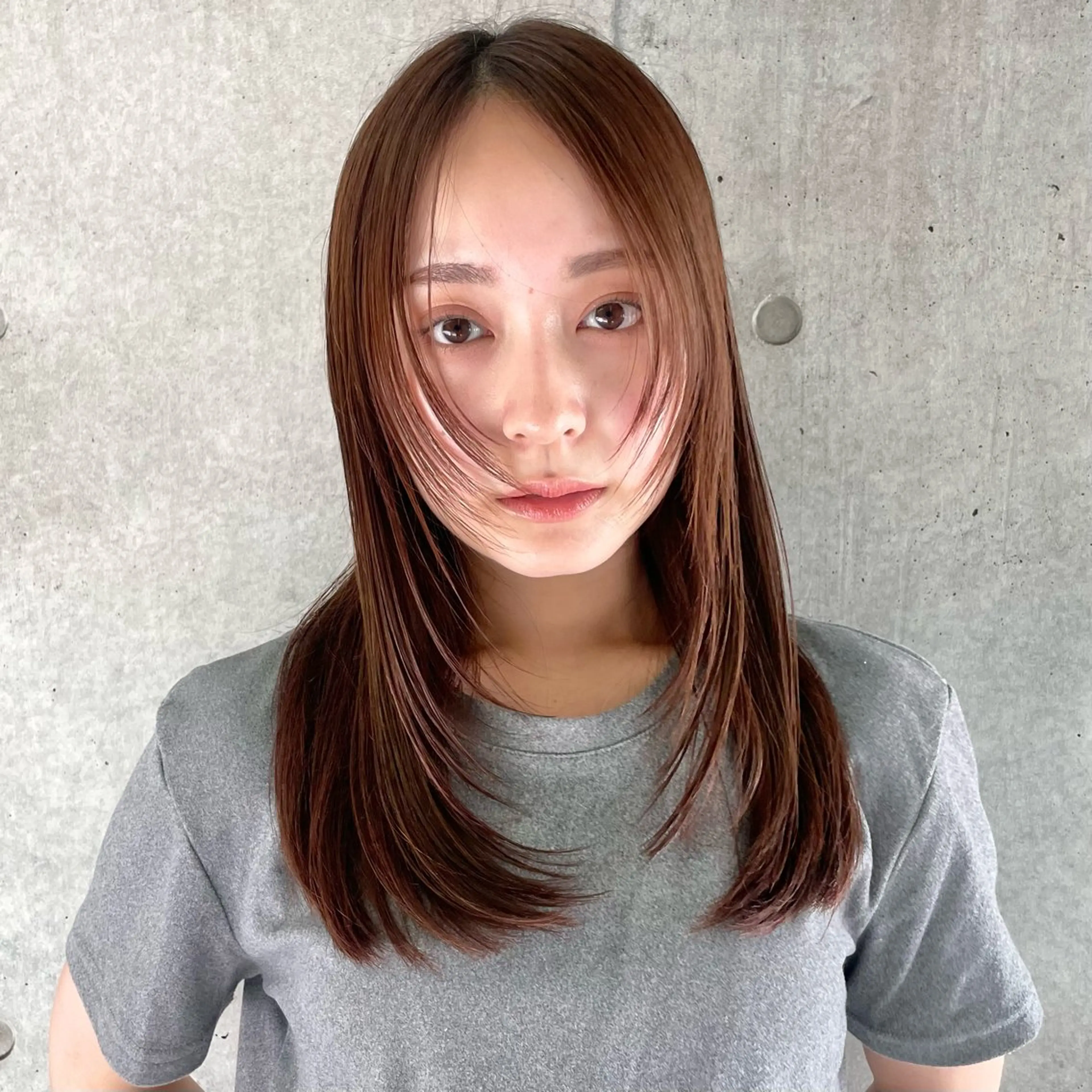 ミディアム カット トリートメント 似合わせ/ベージュ /レイヤー/りほ🤍のヘアスタイル