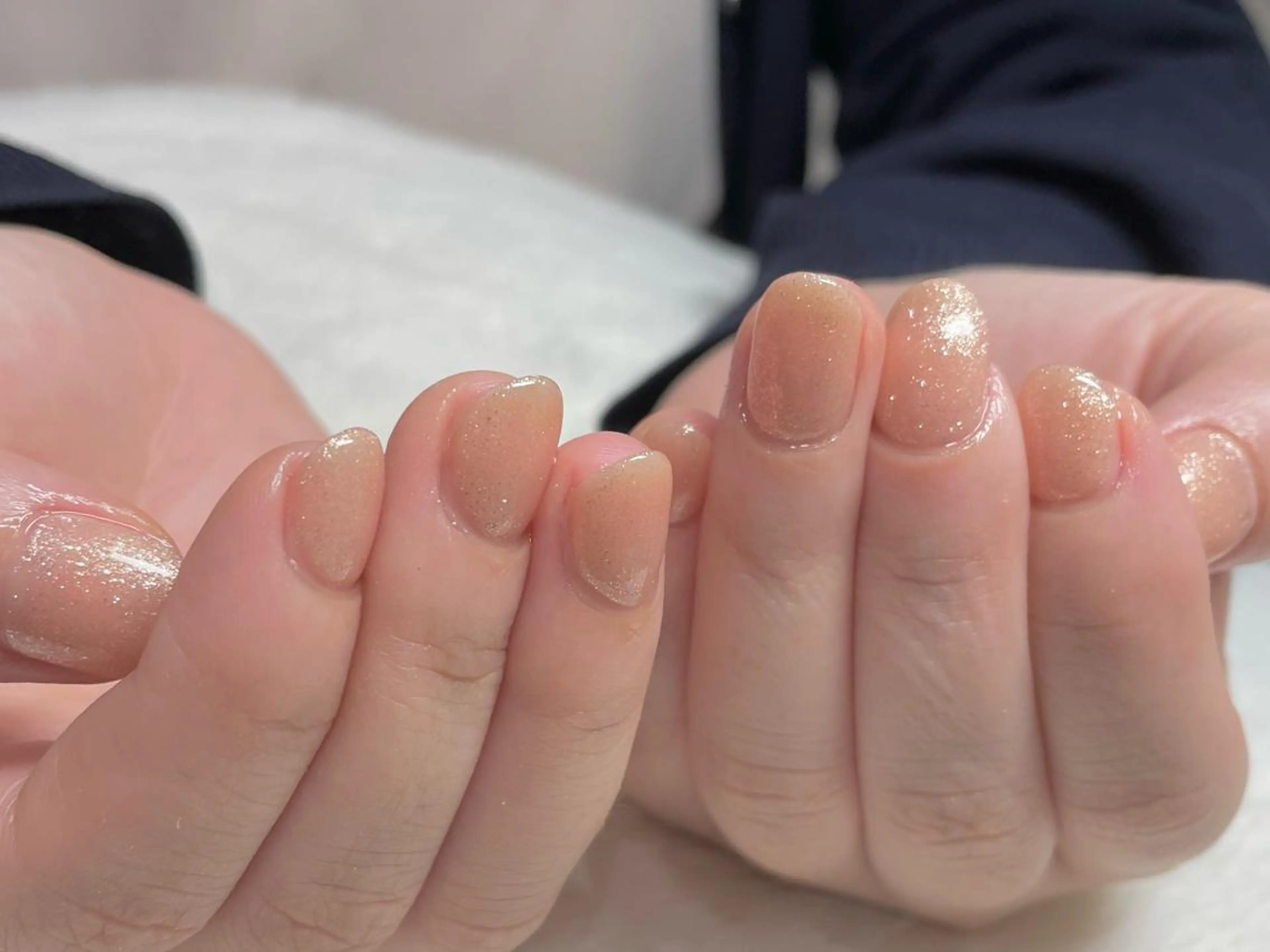 ネイル ラメ(グリッター) ワンカラーネイル ピンク riri nail所属・riri-nail Rie Endoのネイルデザイン