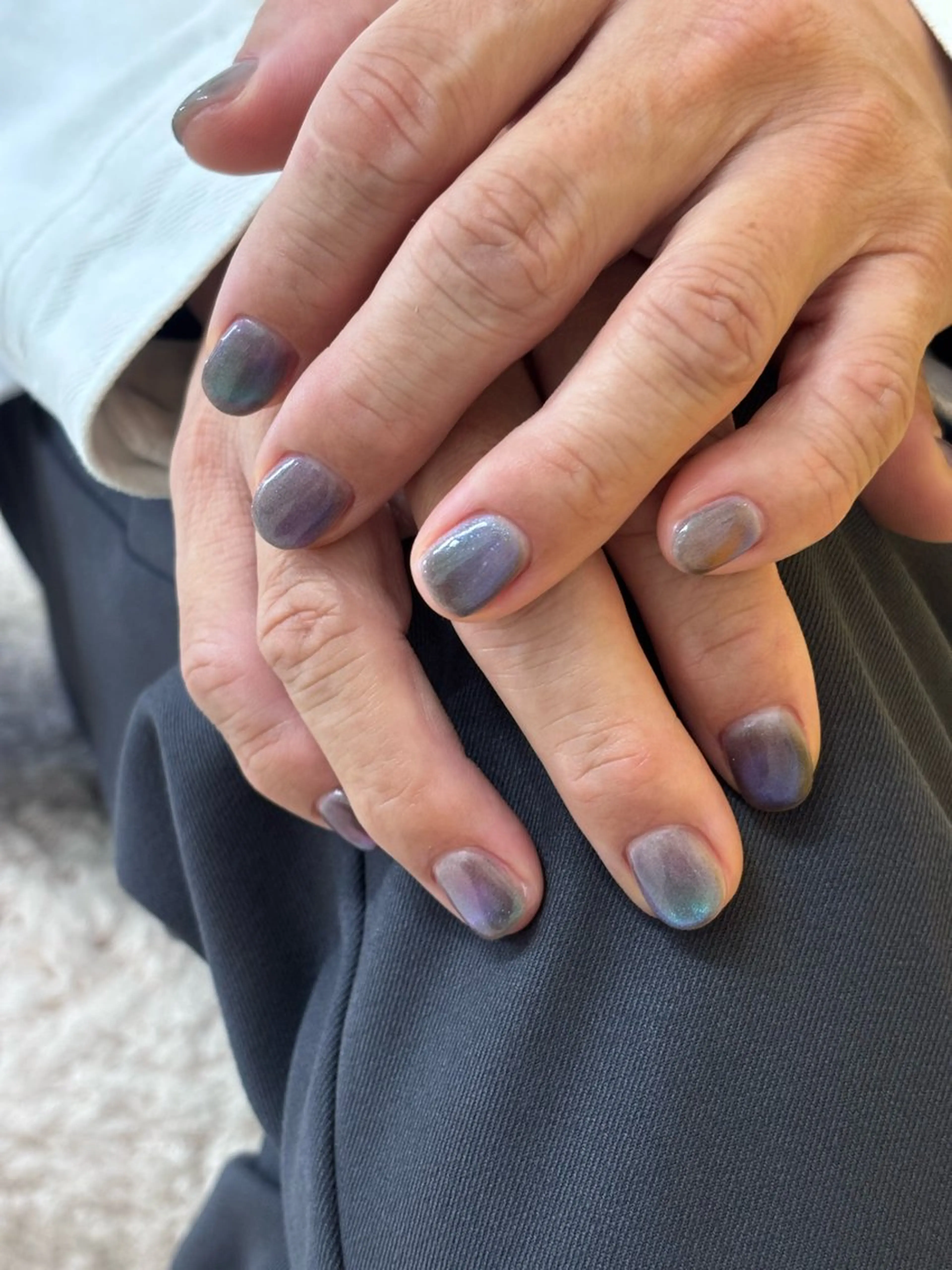 メンズ ネイル マグネットネイル マグネットワンカラー メンズネイル ニュアンスネイル ワンカラーネイル メンズトータルビューティーwellnessMARCA所属・【メンズ美容】 三浦かえでのネイルデザイン