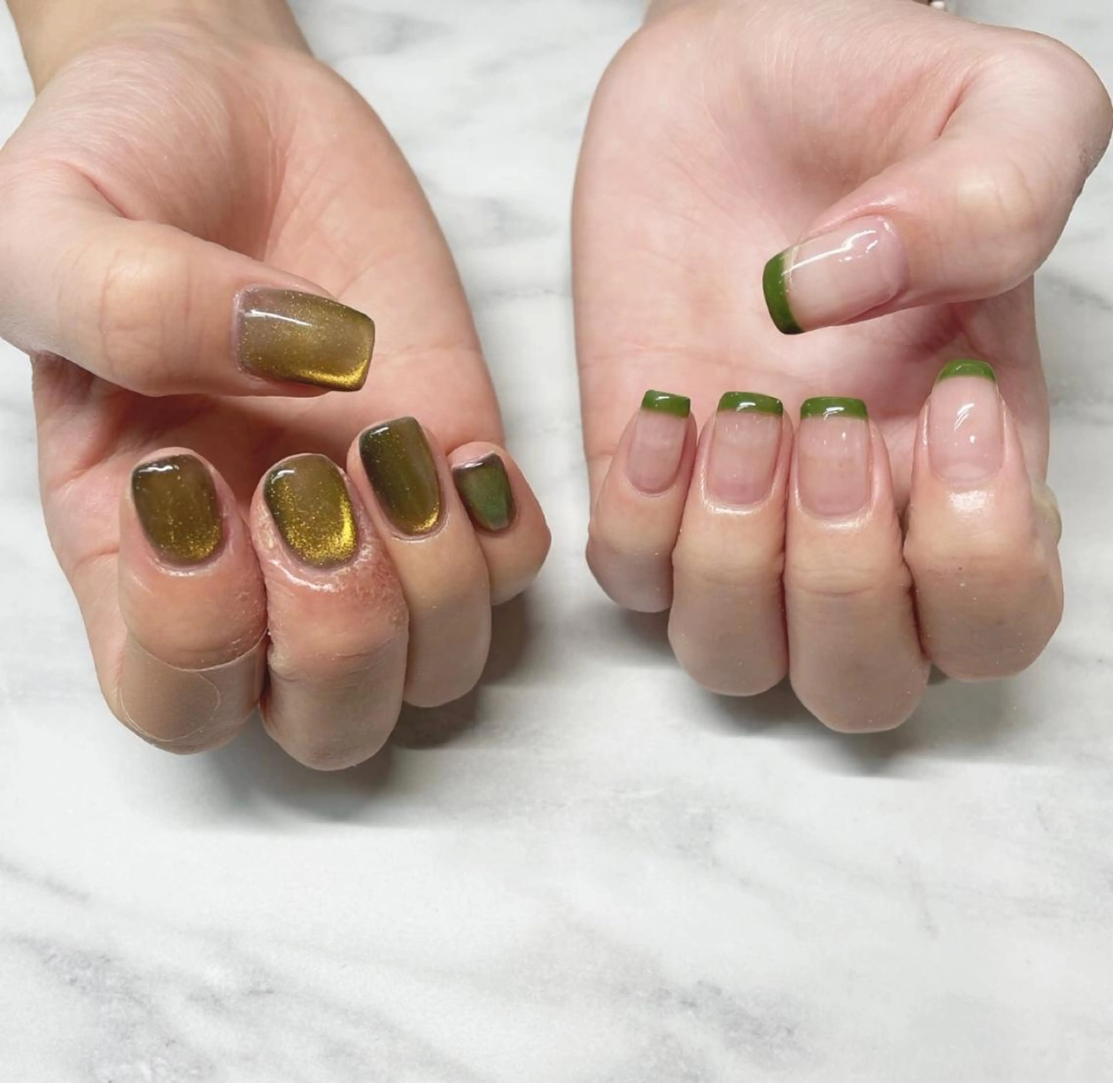 ネイル フレンチネイル マグネットネイル 🫧Bianca 北浦和🫧野原のネイルデザイン