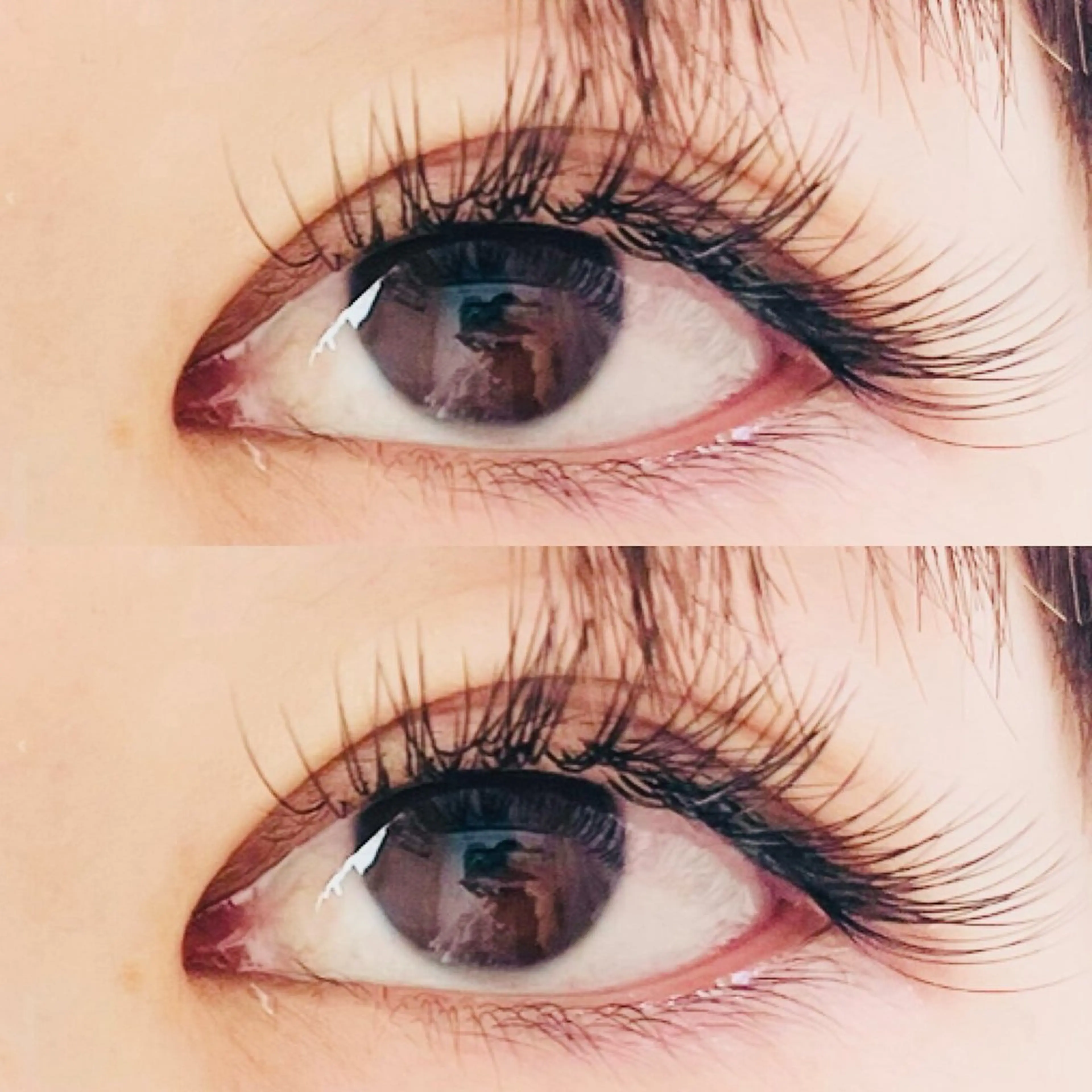 【技術向上の為、モニター価格】上付け放題★フラットラッシュ　※140本まで、目元のお写真可能な方。リペア不可。の写真