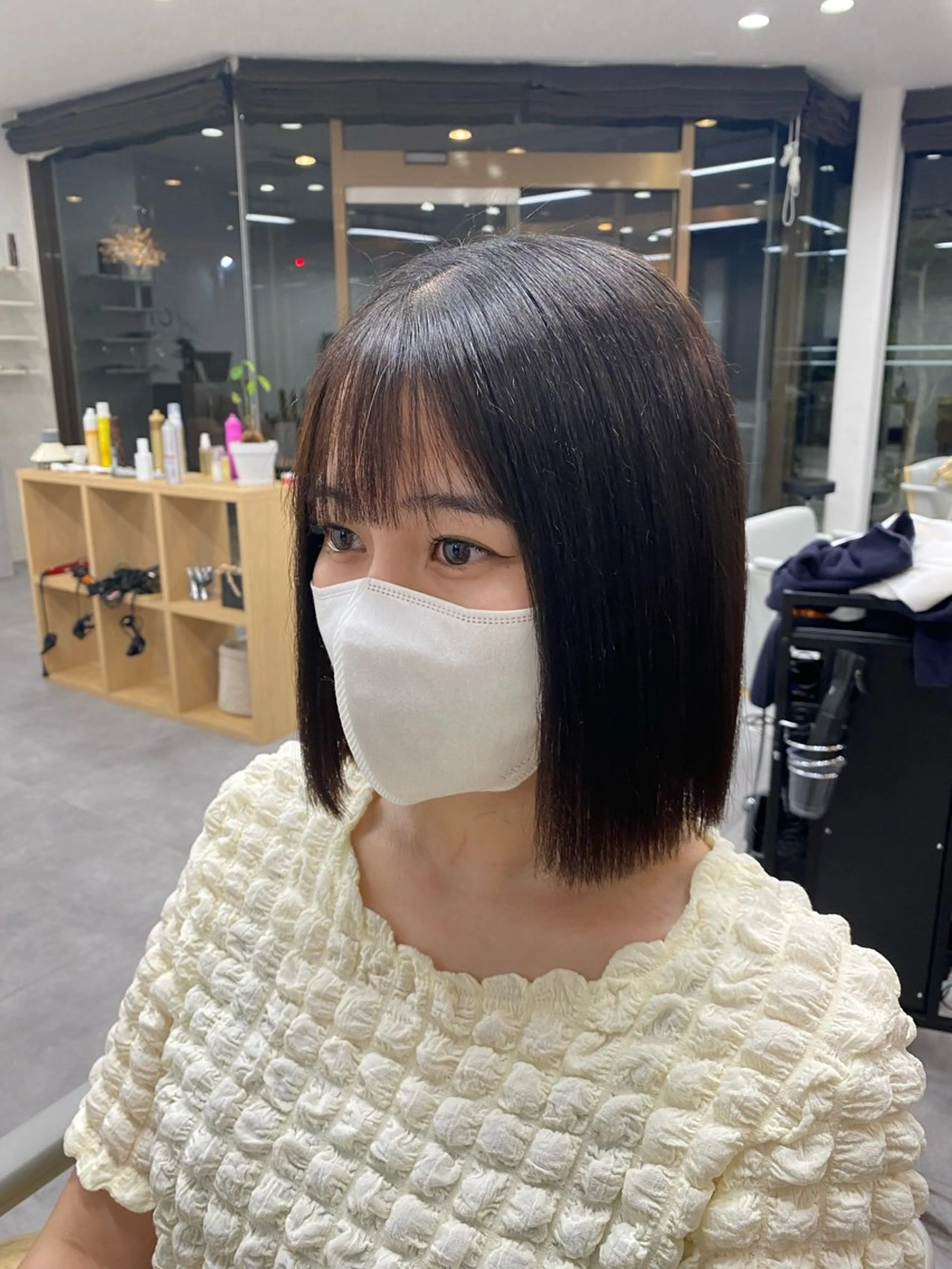 ショート ボブ 縮毛矯正 CIEN所属・松下 育未のヘアスタイル