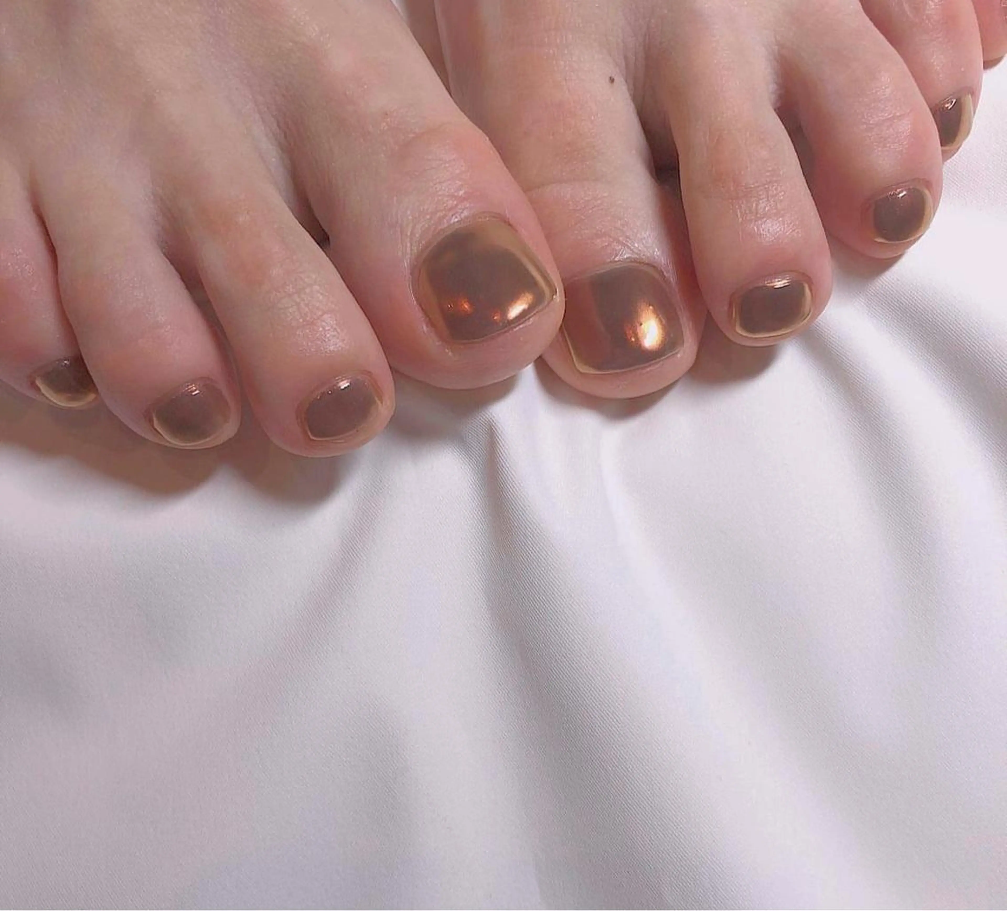 ネイル フットネイル ミラーネイル フットネイル ネイリスト ❄️ユキ❄️のネイルデザイン