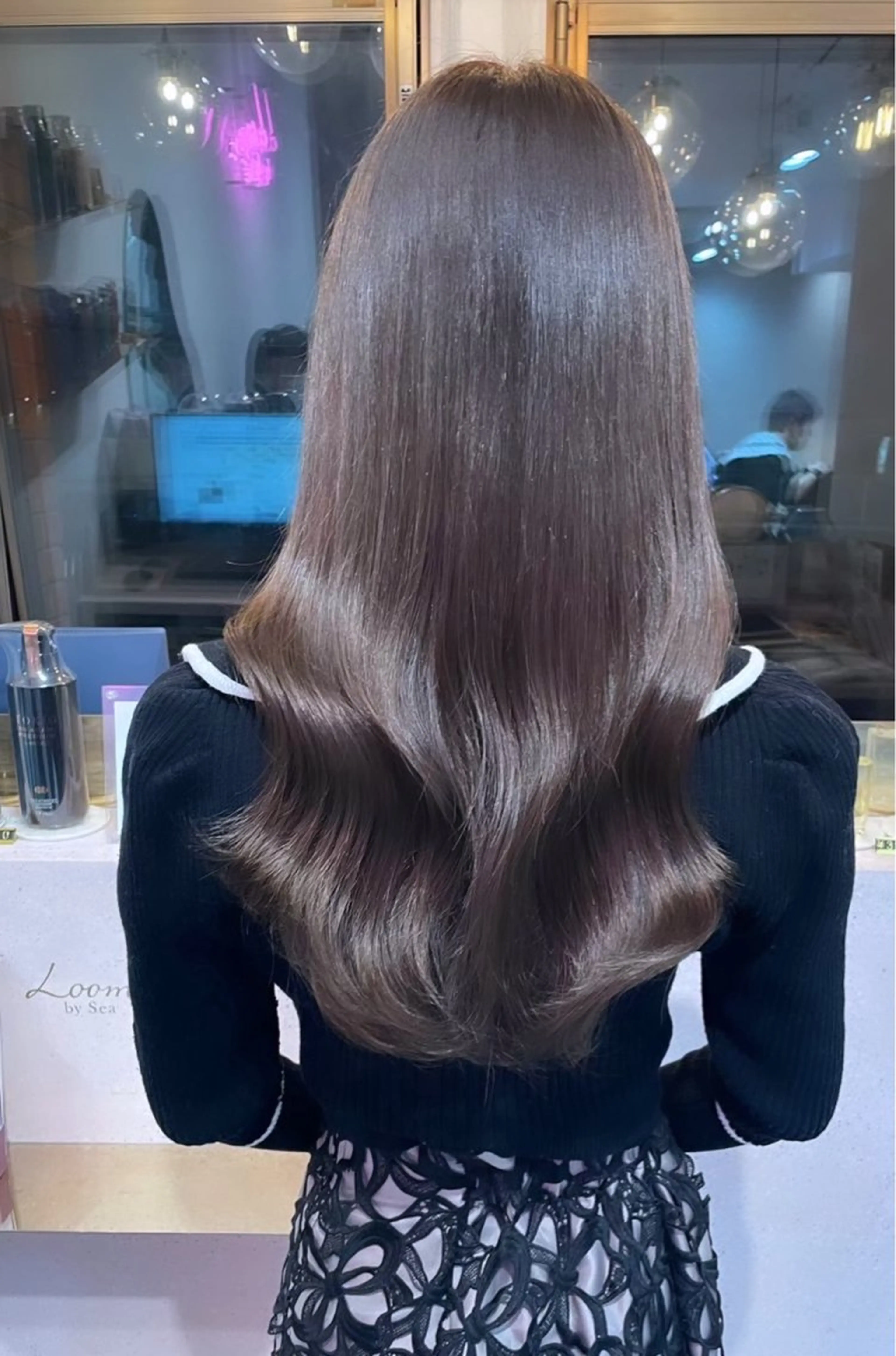 セミロング カラー カット ヘアカラー トリートメント ヘッドスパ ヘアセット 新宿/韓国レイヤー 髪質改善カラー/角所のヘアスタイル