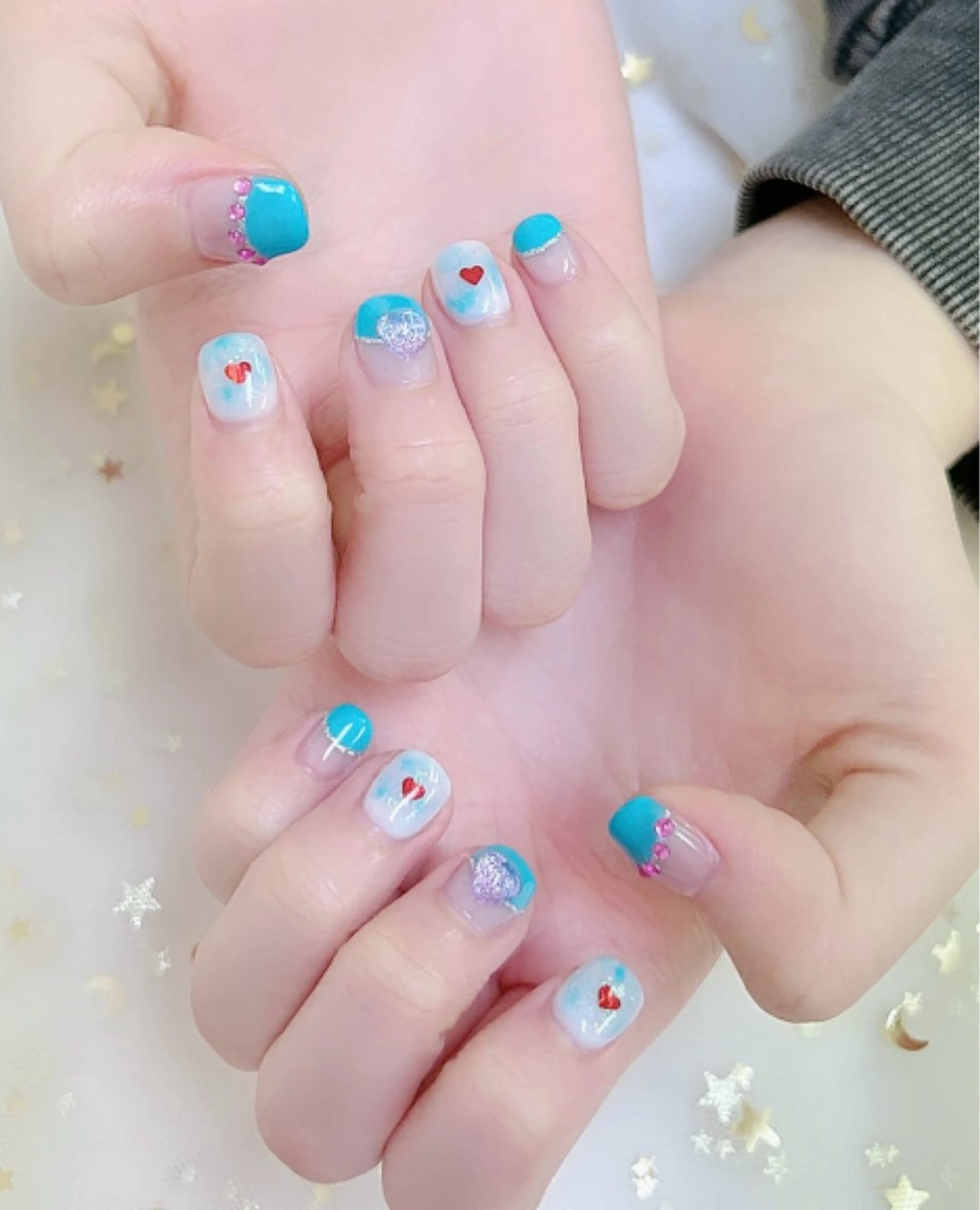 ネイル 夏ネイル ハンドネイル 上福岡 らんらんのネイルデザイン