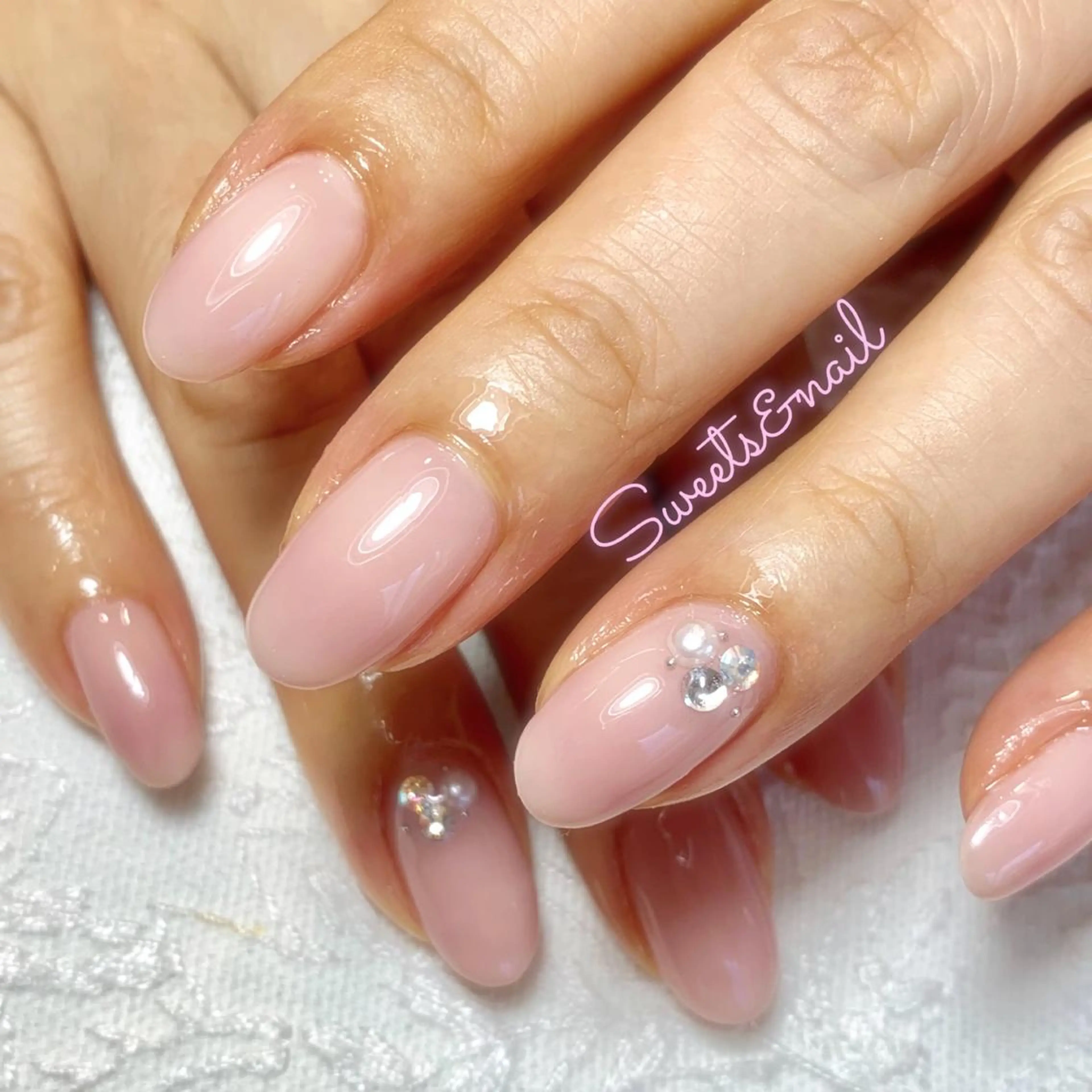 ネイル ジェルネイル ピンク Sweets＆ nail みなこのネイルデザイン