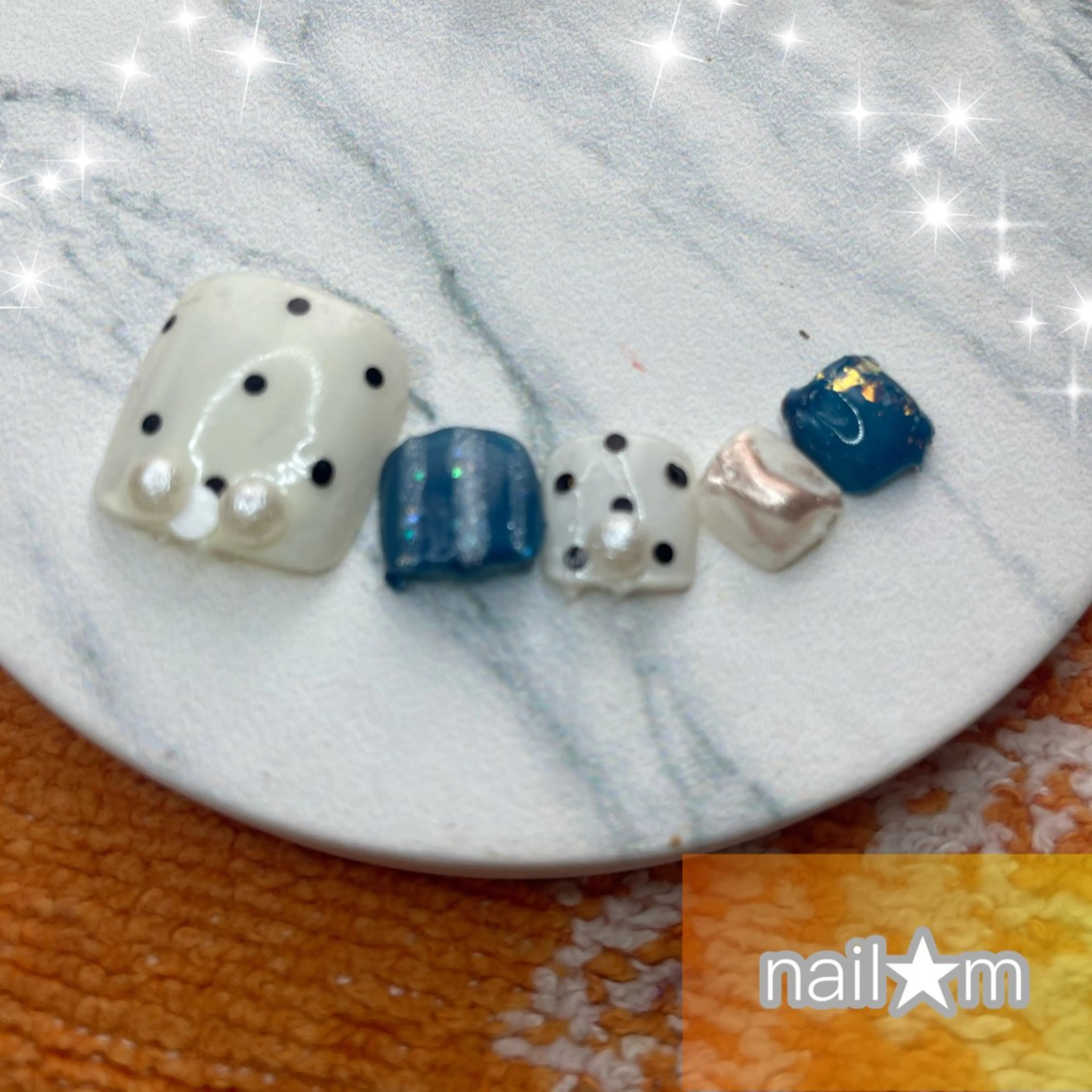 ネイル ドット フットネイル ミラーネイル NAIL★M 真紀のネイルデザイン