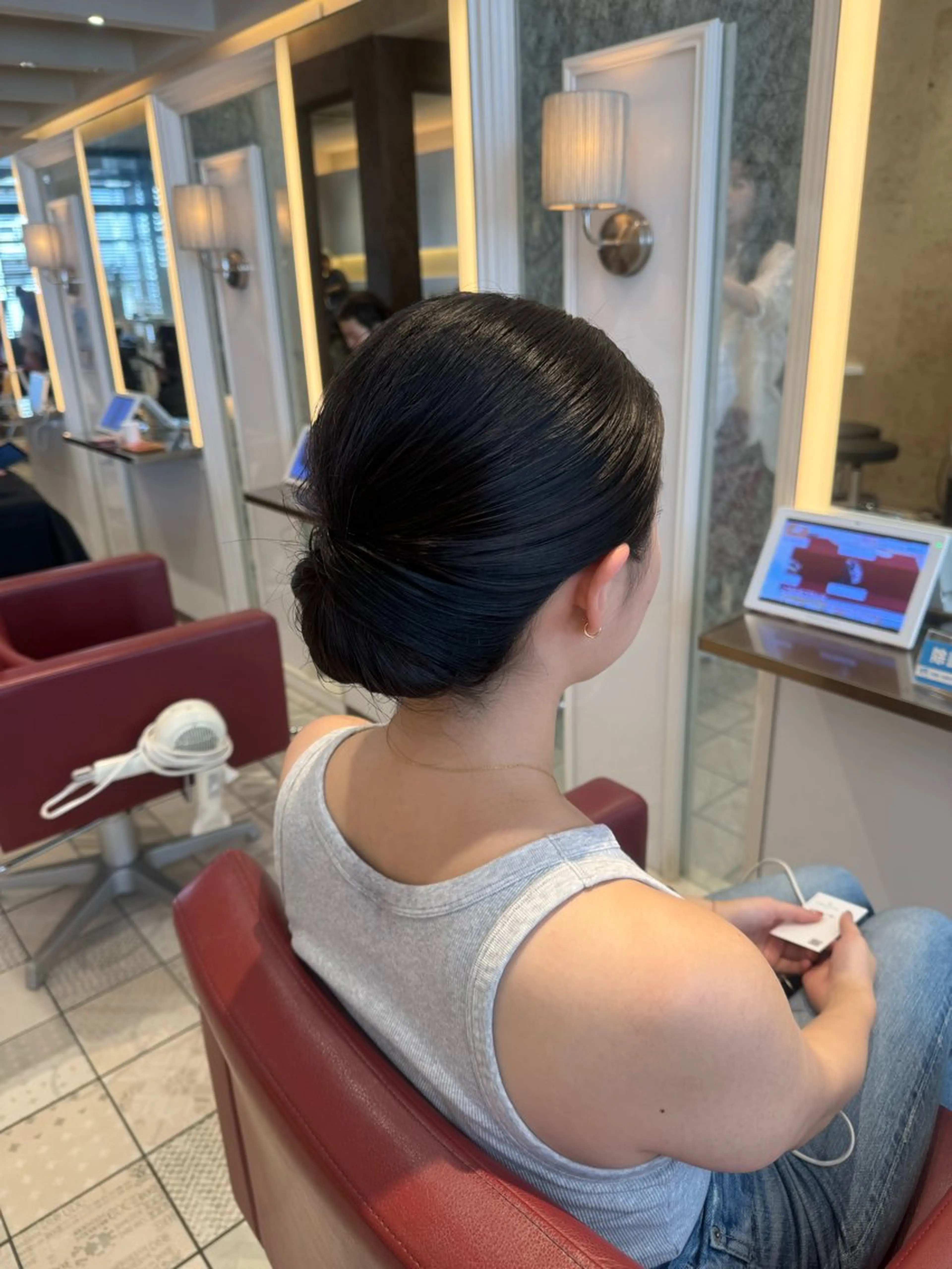 ミディアム ヘアアレンジ 谷田部 千鶴のヘアスタイル