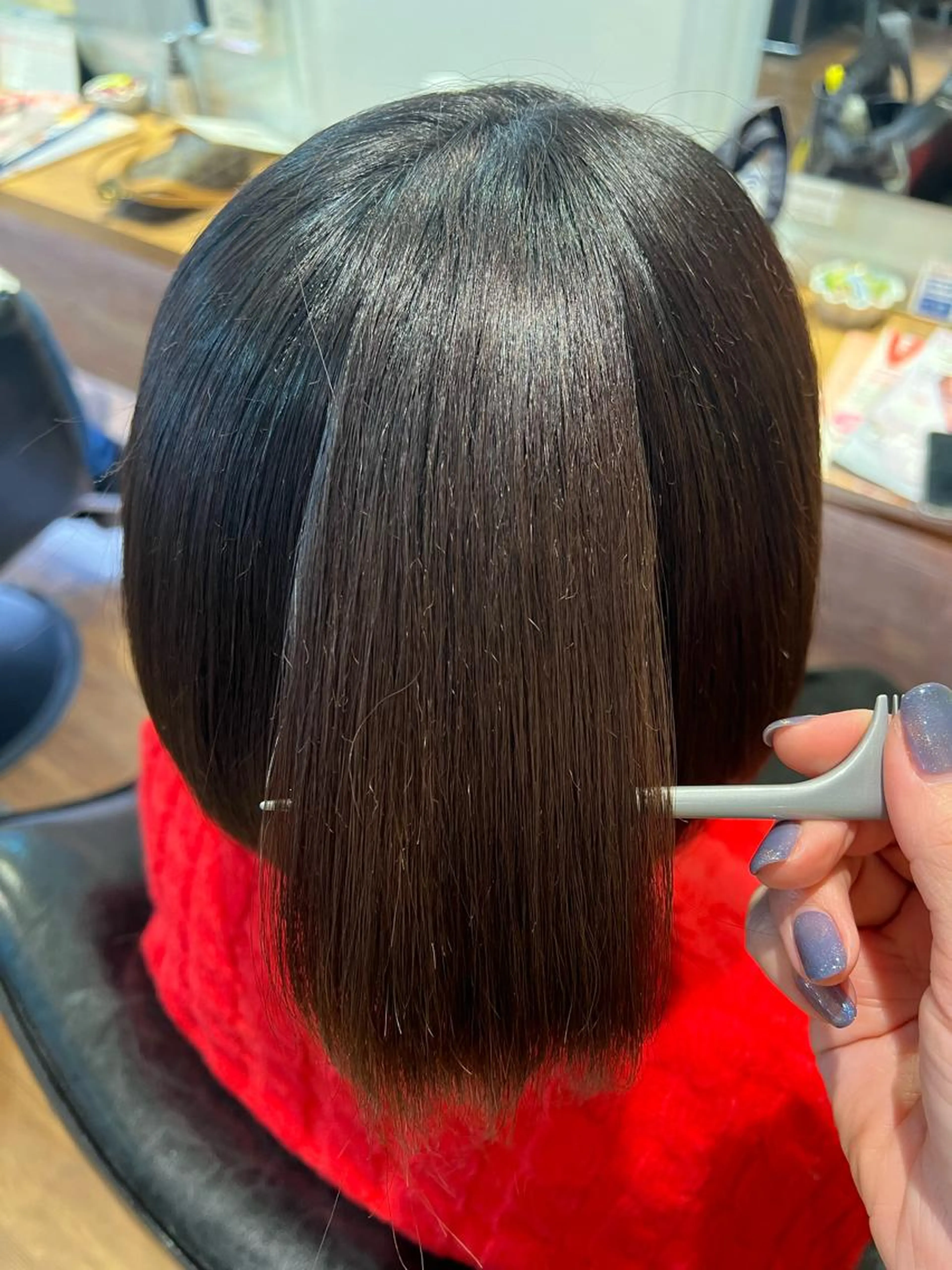 【 🎨ダメージレス縮毛矯正 +トリミングcut + リファファインバブル✨】の写真