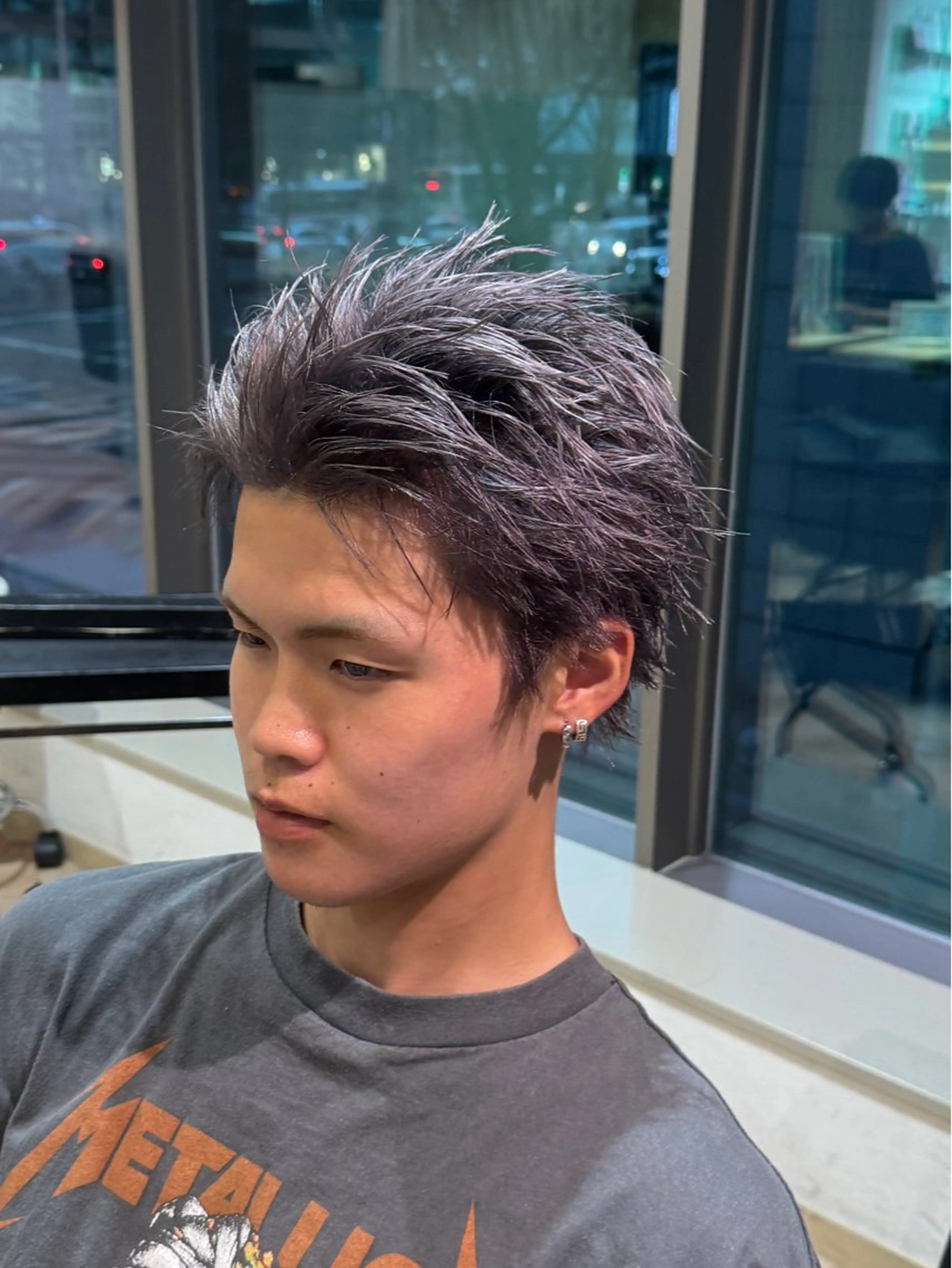 ショート カラー メンズ メンズブリーチ スパイキーショート ブリーチ ショートヘア メンズ特化/ センターパート/八谷のヘアスタイル