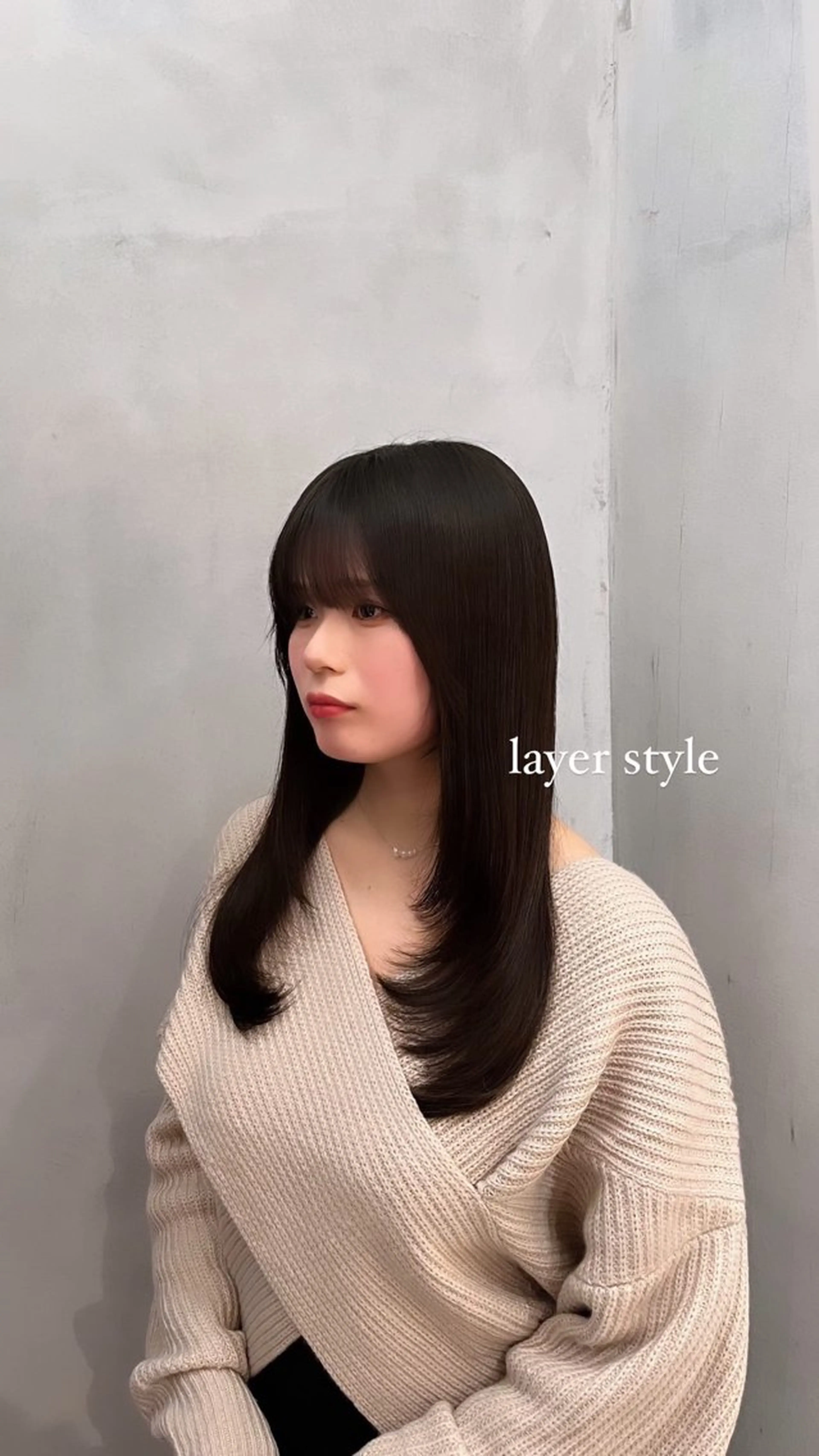 ロング レイヤーカット 𝙆𝙖𝙞🎀🩶 レイヤー/縮毛矯正のヘアスタイル