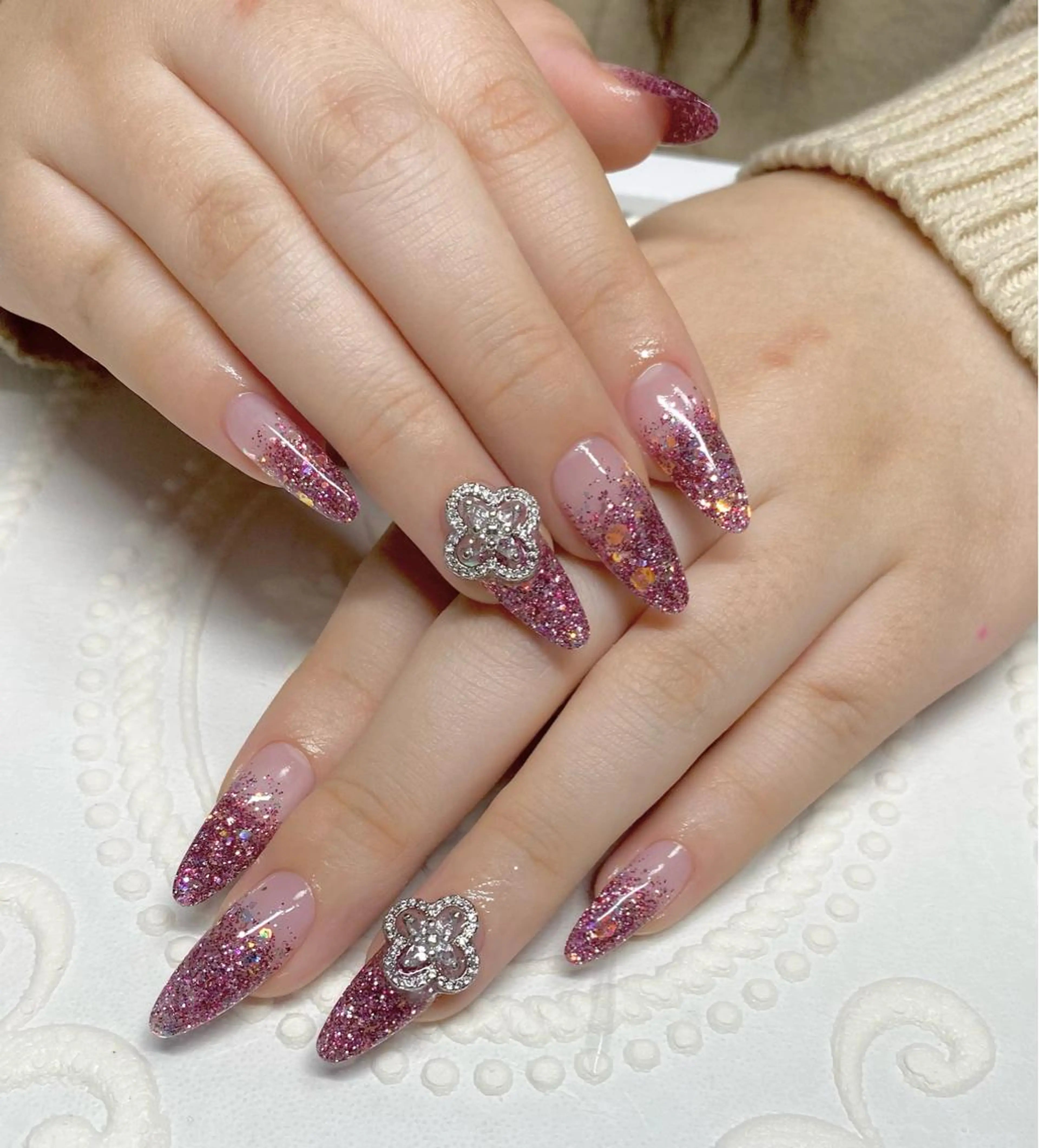 ロング ネイル ハンドネイル lune nail_2017のその他イメージ