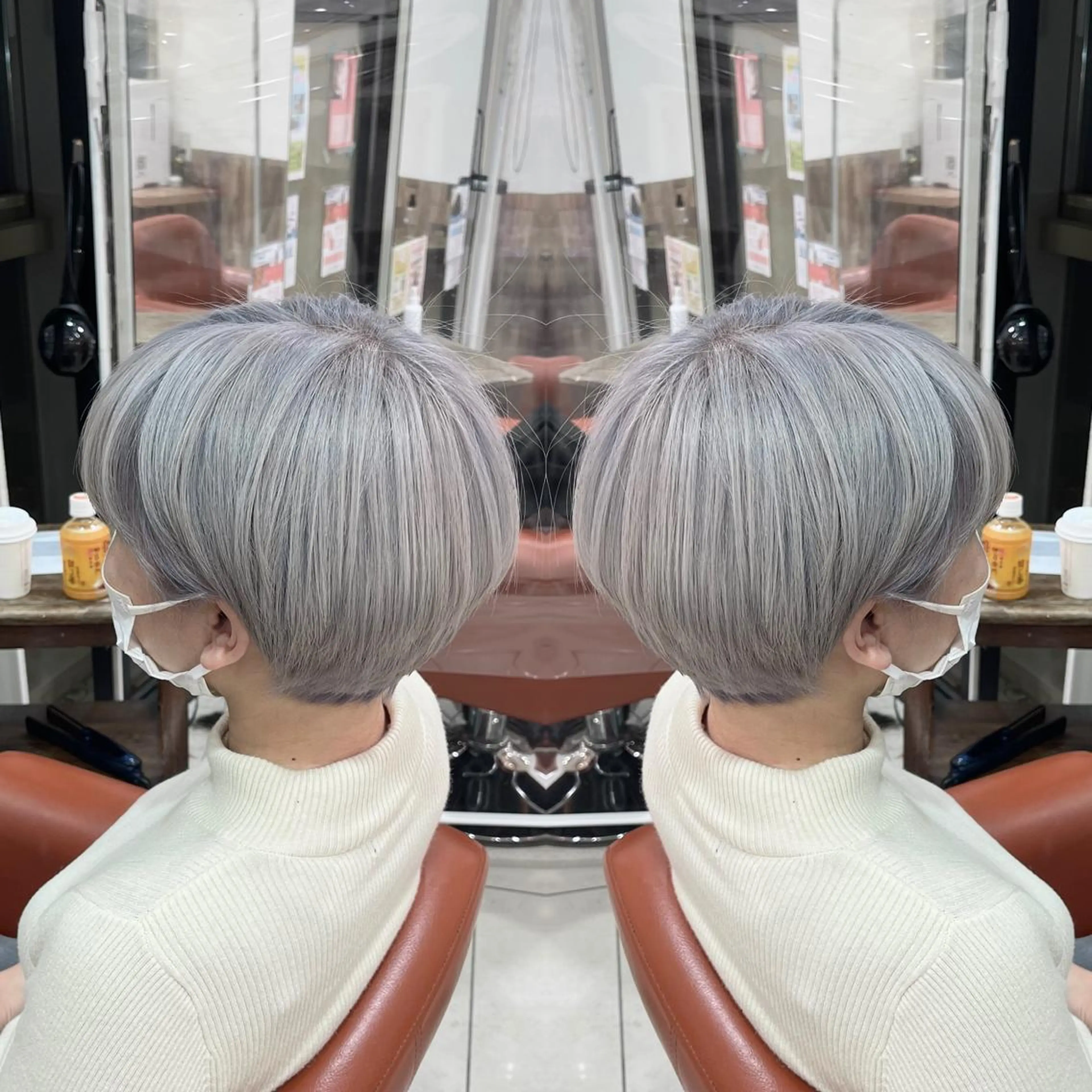 ショート カット ヘアカラー トリートメント Y Uのヘアスタイル