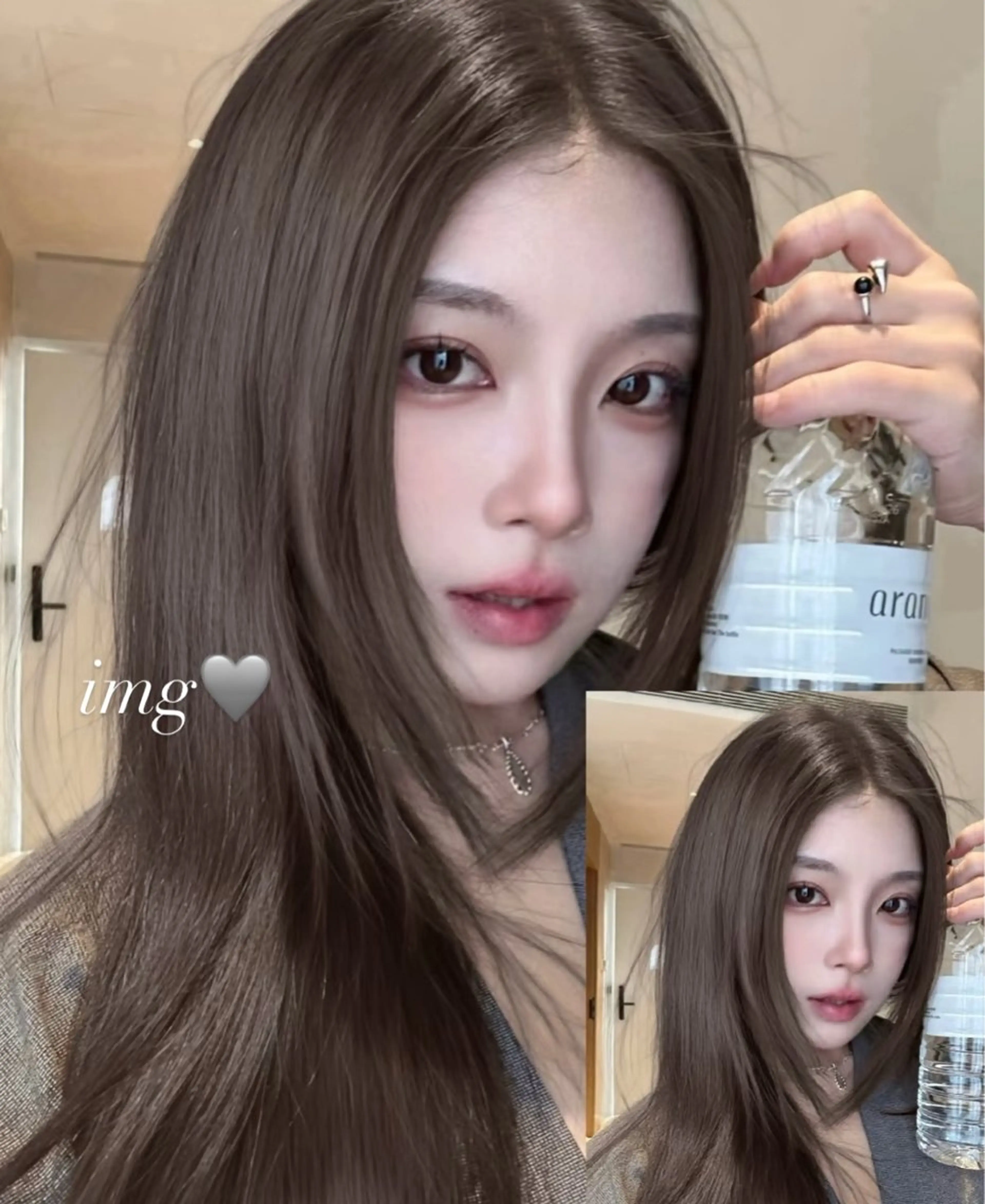 ロング カラー 韓国×ワンホン 艶カラー/ハヅキ🎀のヘアスタイル