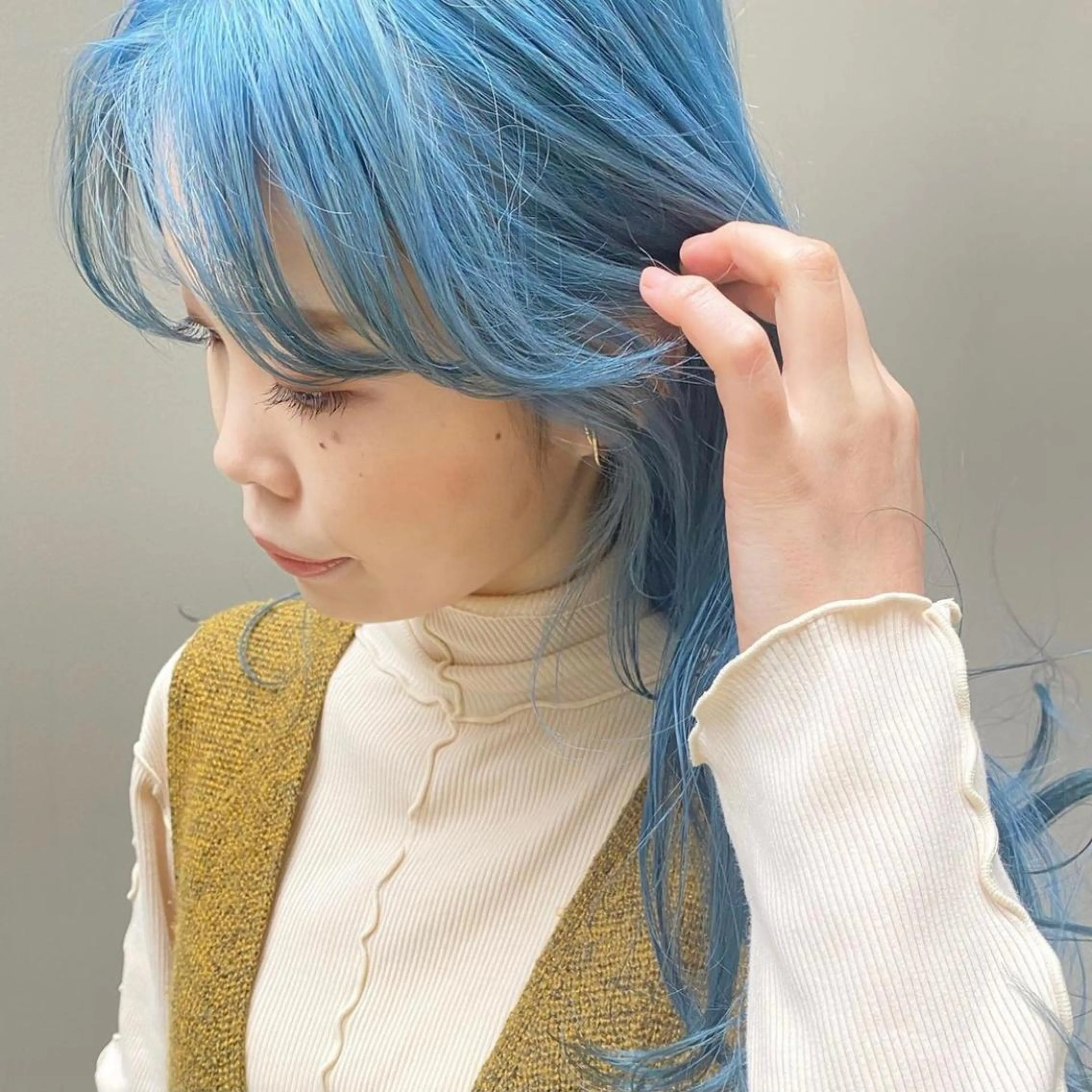 ロング カラー ブルーカラー 💡似合わせのプロ 💡takutoのヘアスタイル