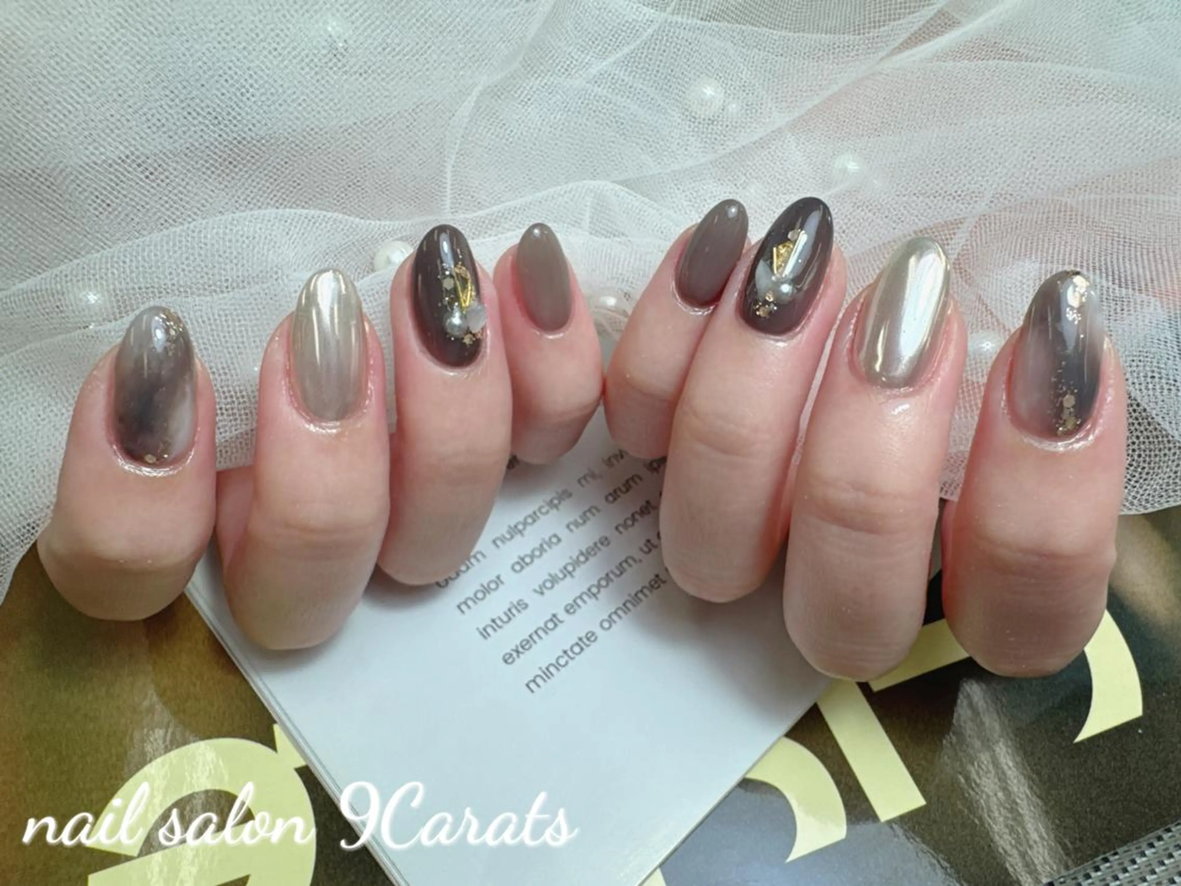 ネイル 💜ワンホンネイル ナインカラット💎のネイルデザイン