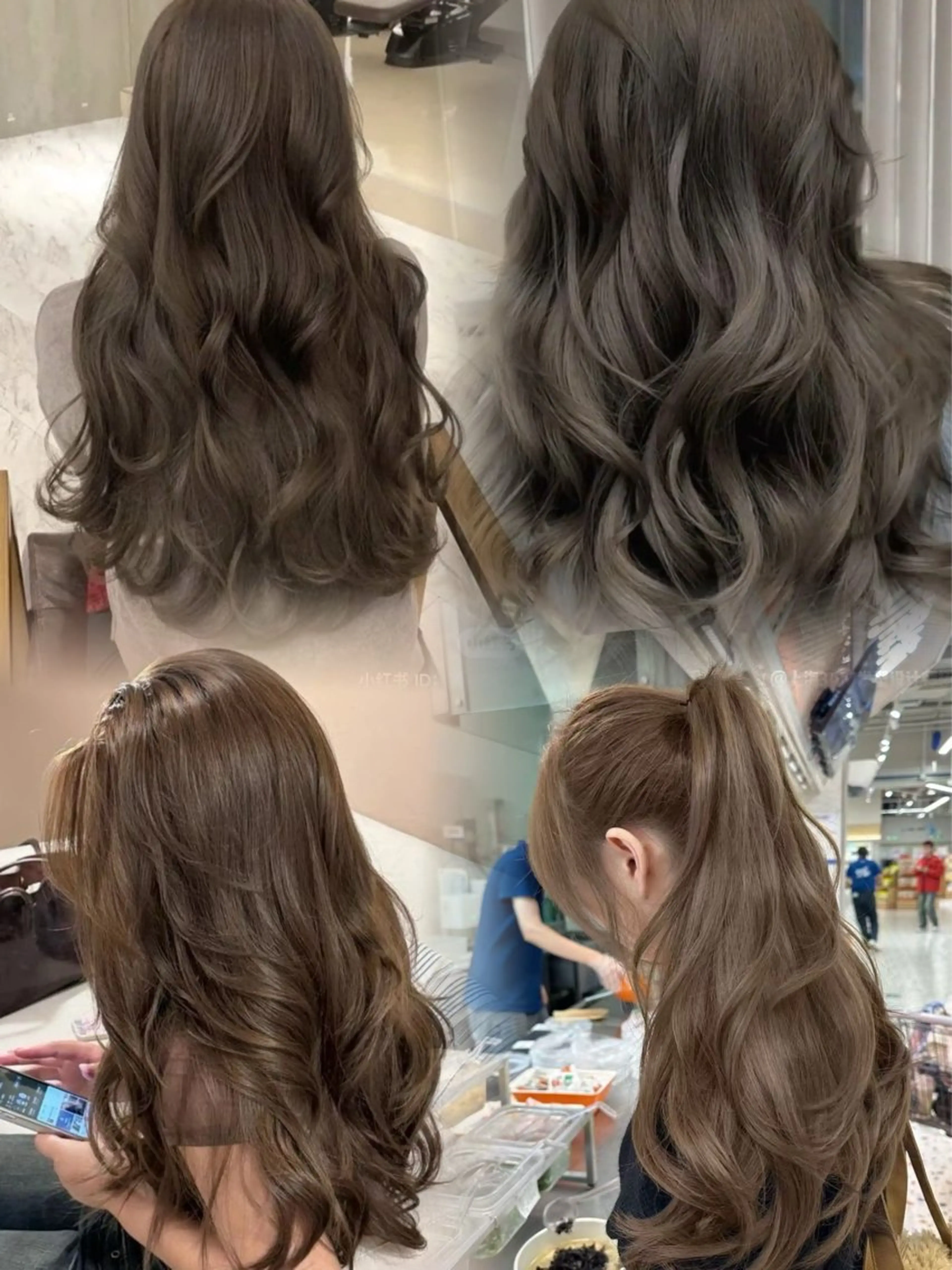 ロング カラー ベージュカラー ブリーチ グレージュ ブリーチなしカラー 髪質改善 カット ヘアカラー トリートメント 渋谷ワンホンヘア SAAYA🖤のヘアスタイル