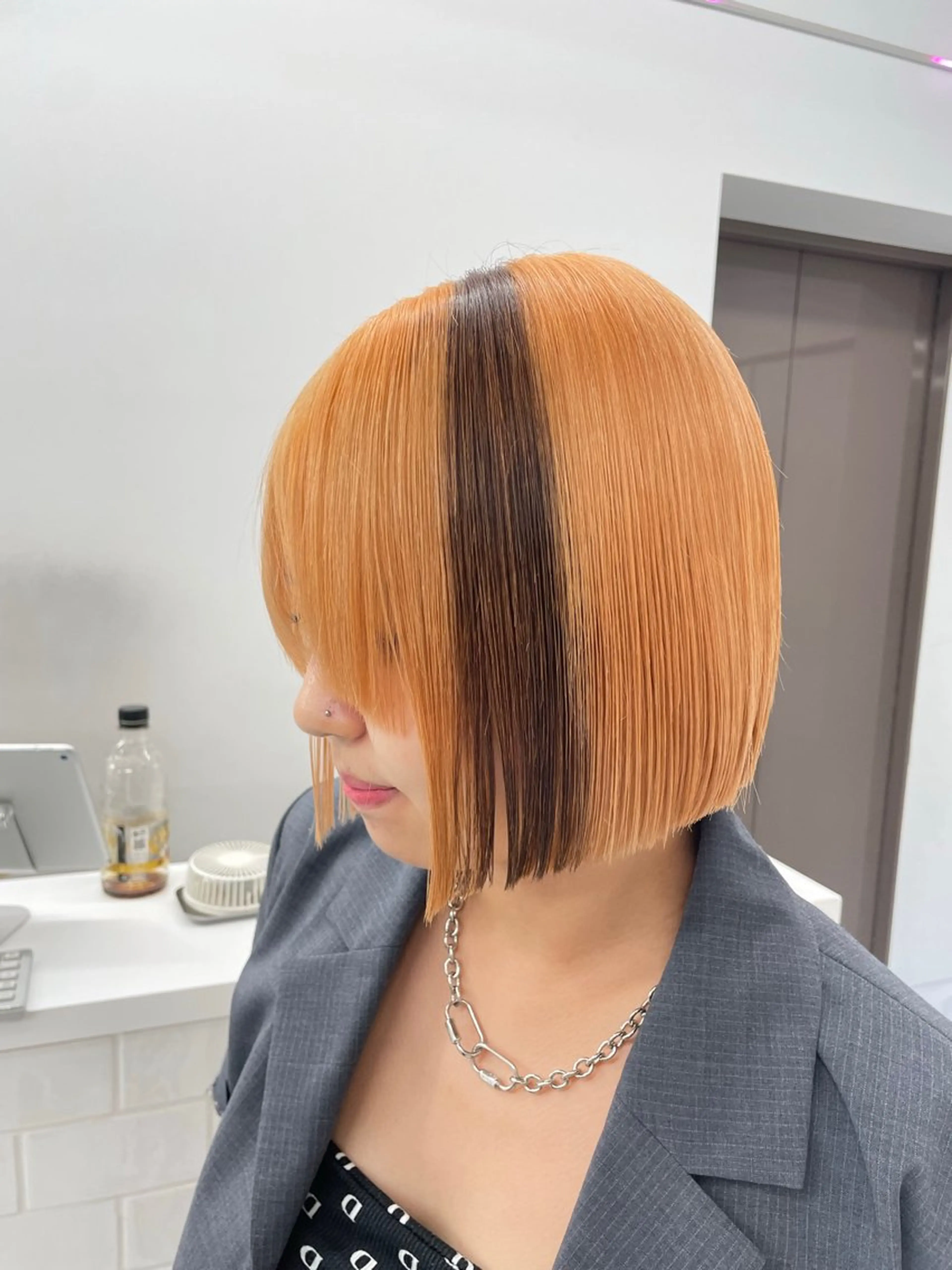 ミディアム カラー 似合わせハイトーン ヒロトのヘアスタイル