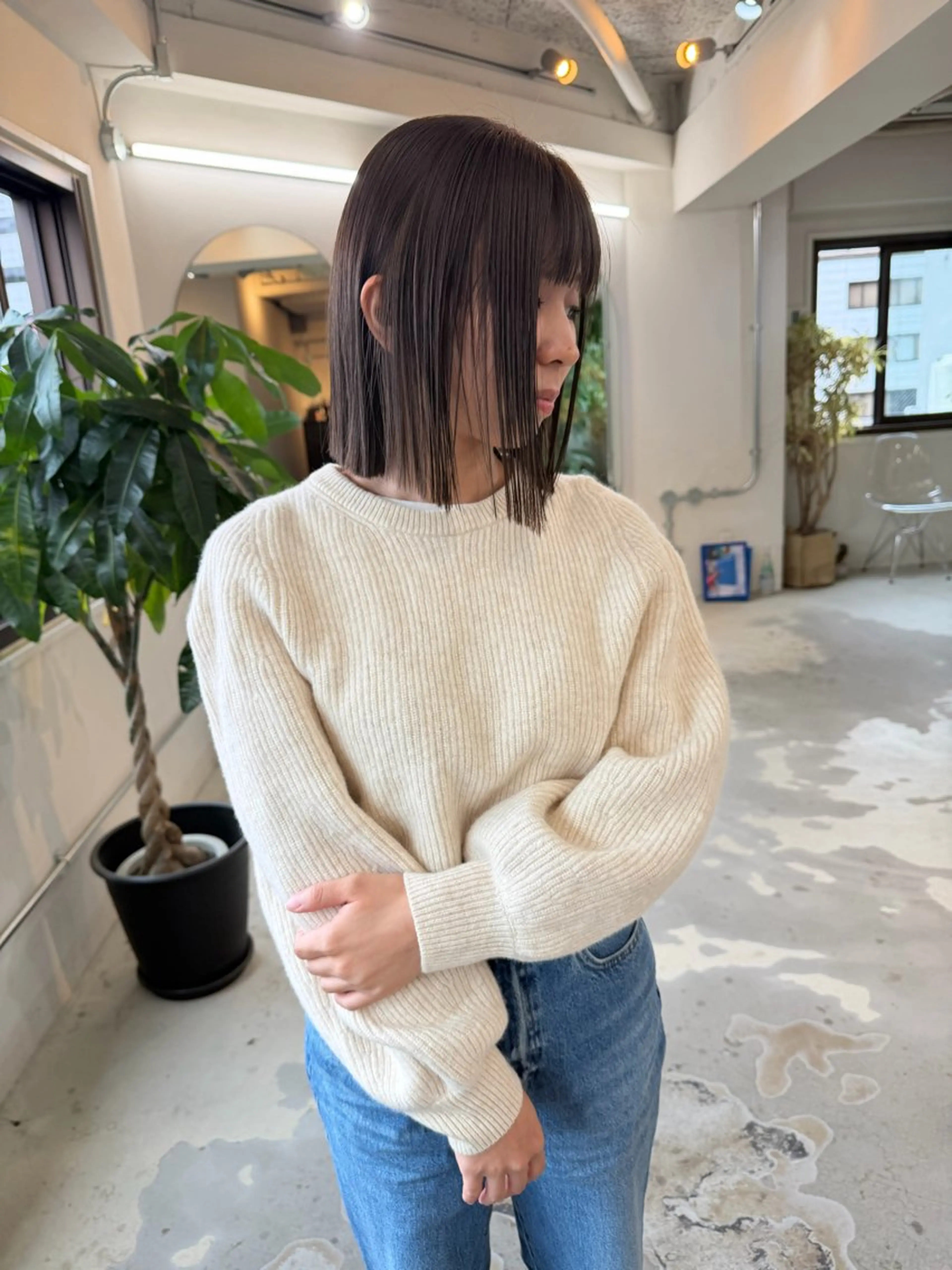 ショート アッシュ アッシュブラウン ボブ トリートメント カット ヘアカラー トリートメント FavyS「フェイヴィーズ」所属・竹中 彩音のヘアスタイル