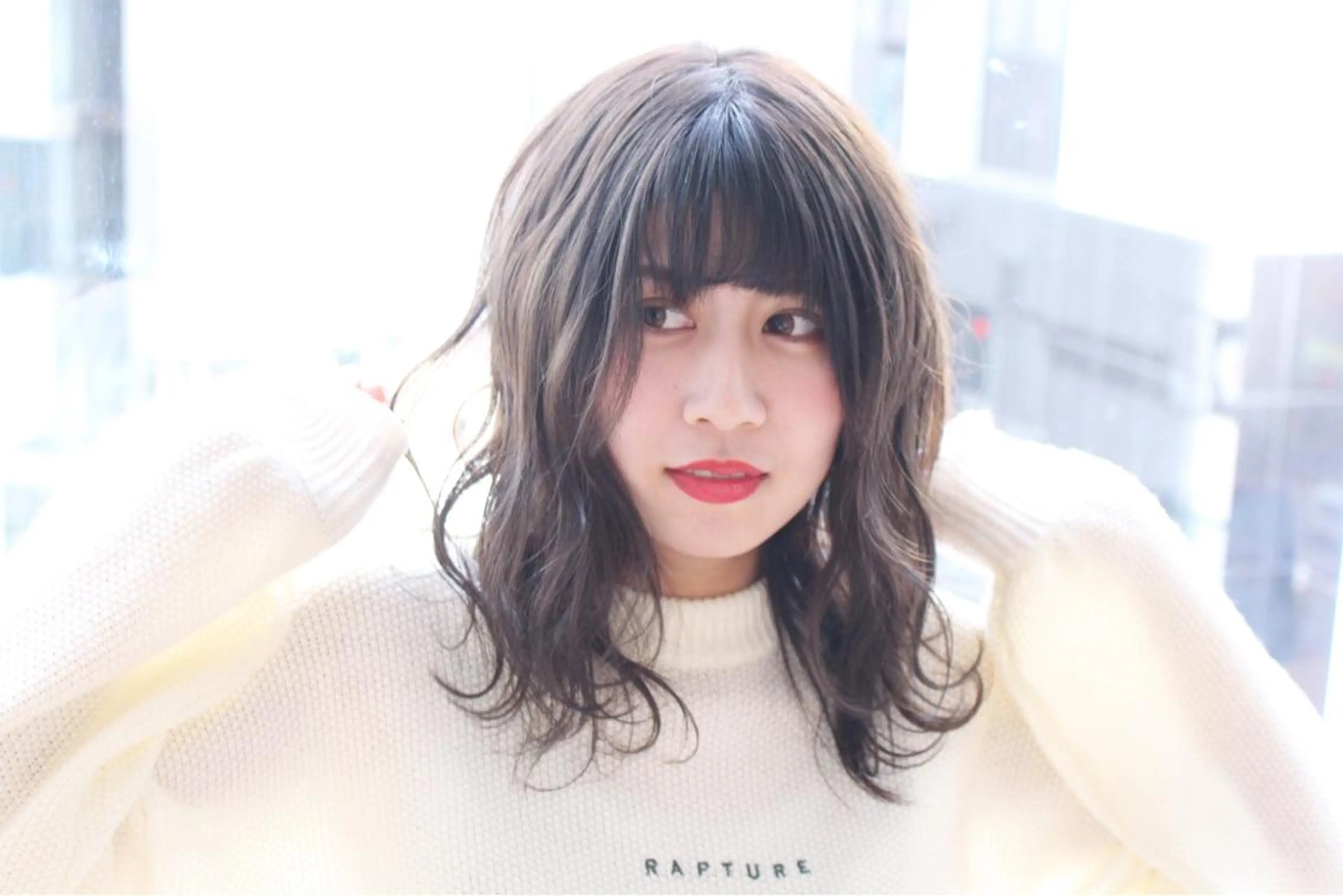 ミディアム カラー ベージュカラー 透明感カラー ボブ  渡部 妃月のヘアスタイル