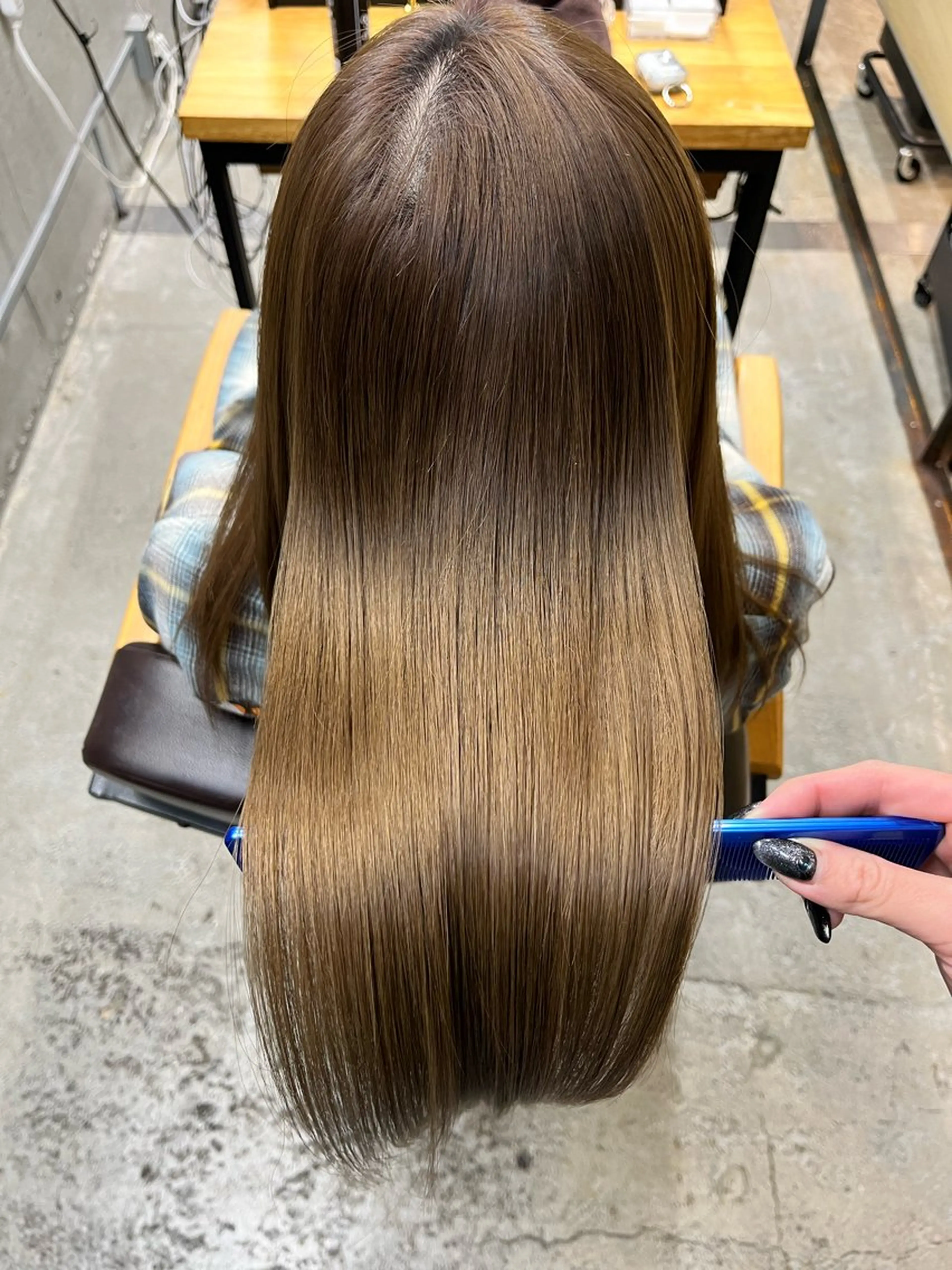 ロング 縮毛矯正 カット ヘアカラー 縮毛矯正 トリートメント 新宿No.1艶髪矯正 美艶カラー/FUKAのヘアスタイル