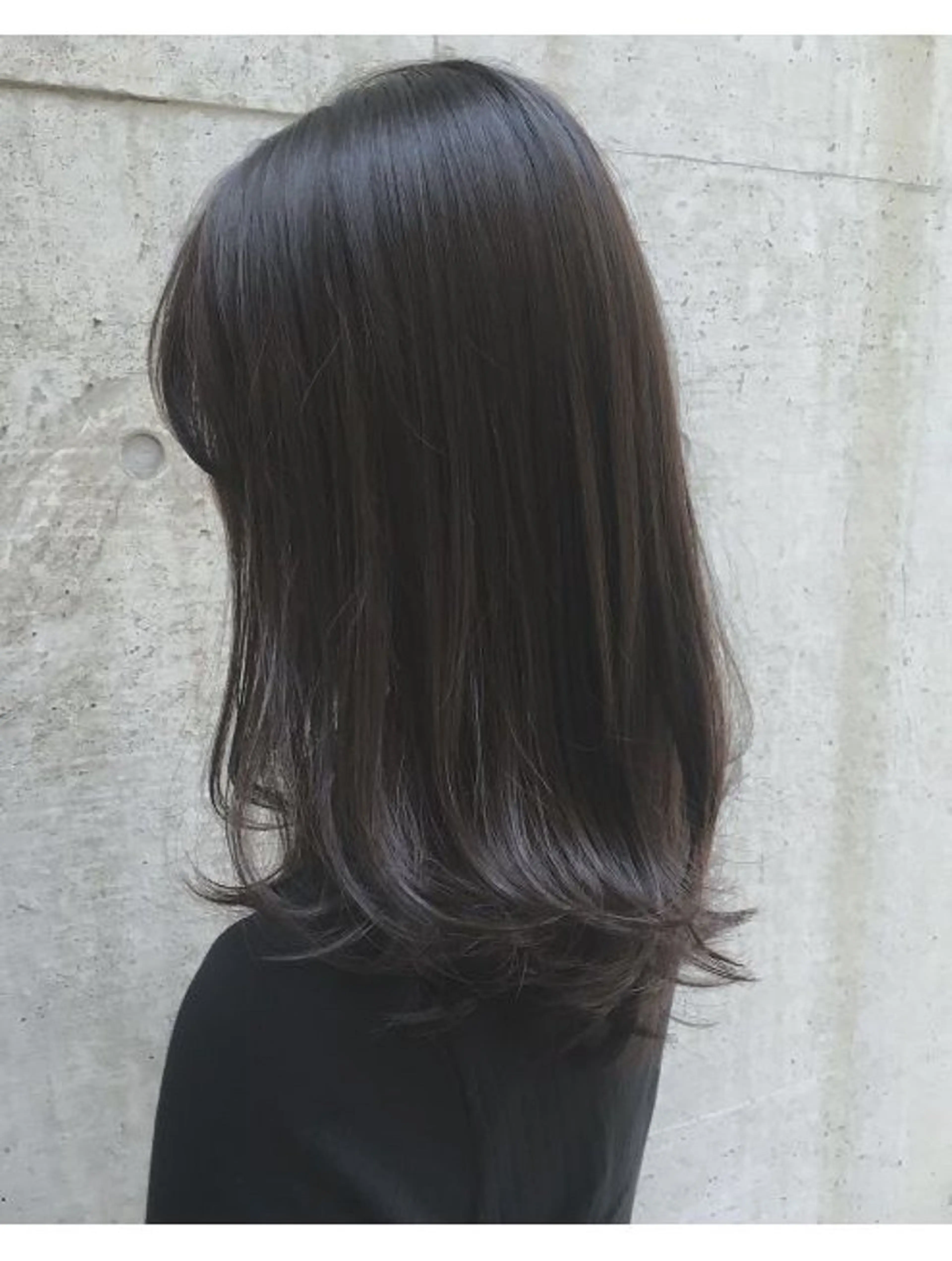 ロング カラー グレージュ ヘアカラー トリートメント レイヤー/グレージュ 赤み消し/コウスケのヘアスタイル