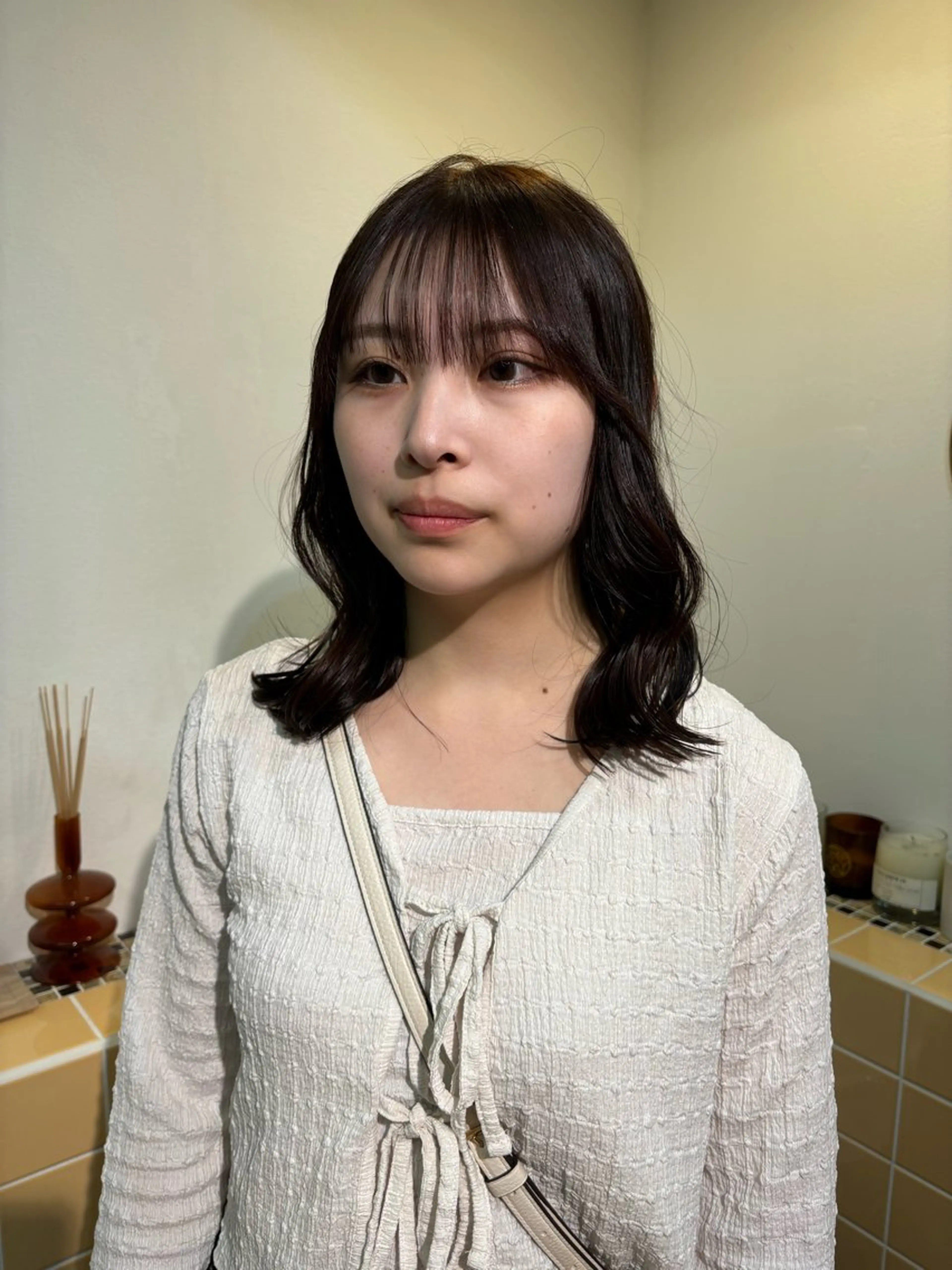 ミディアム カラー カット ヘアカラー トリートメント sakura🌸 レイヤー/韓国ヘアのヘアスタイル