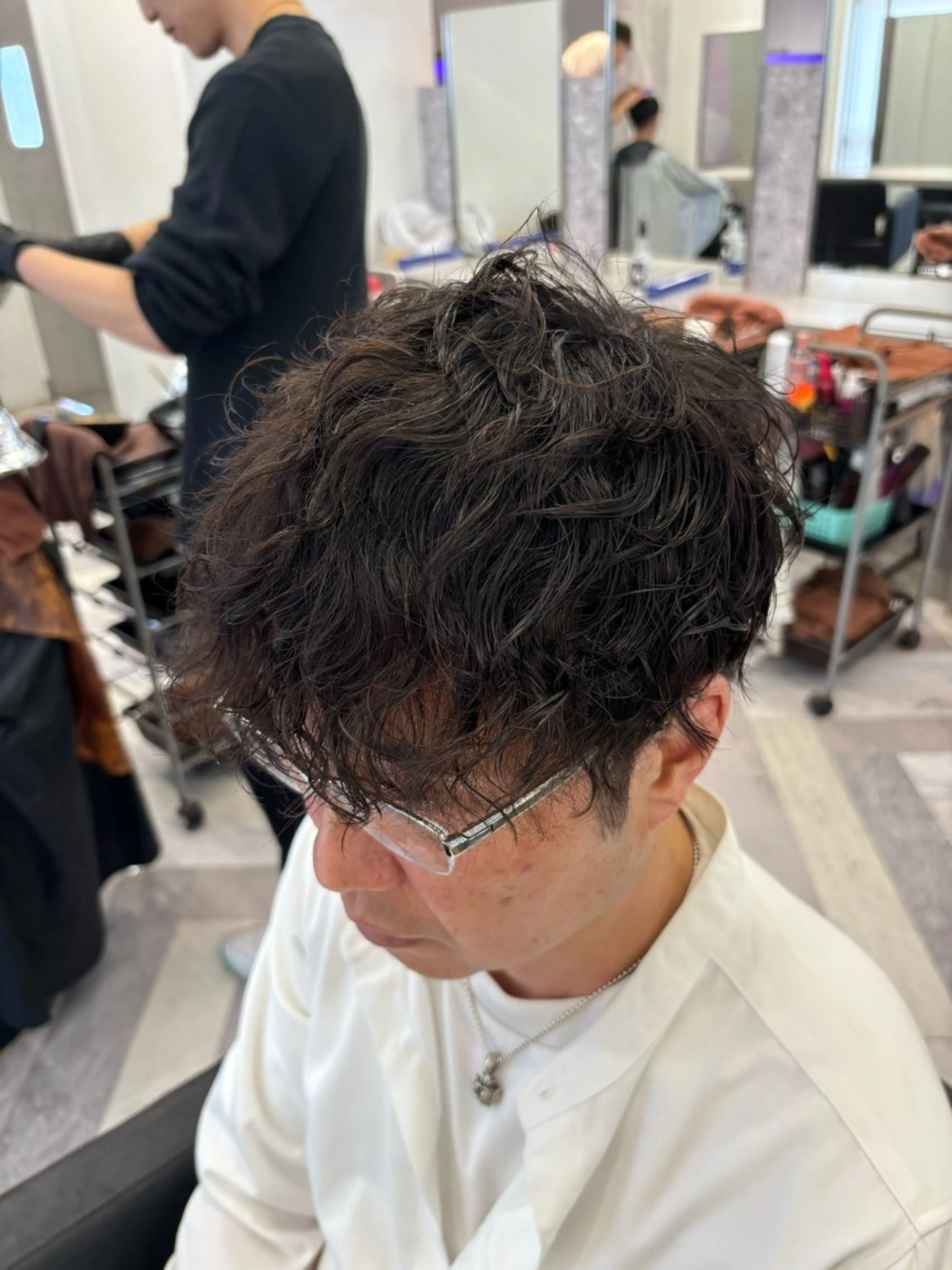 パーマ メンズ カット パーマ パーマ&ブリーチ /飯牟田/GEAR.のヘアスタイル